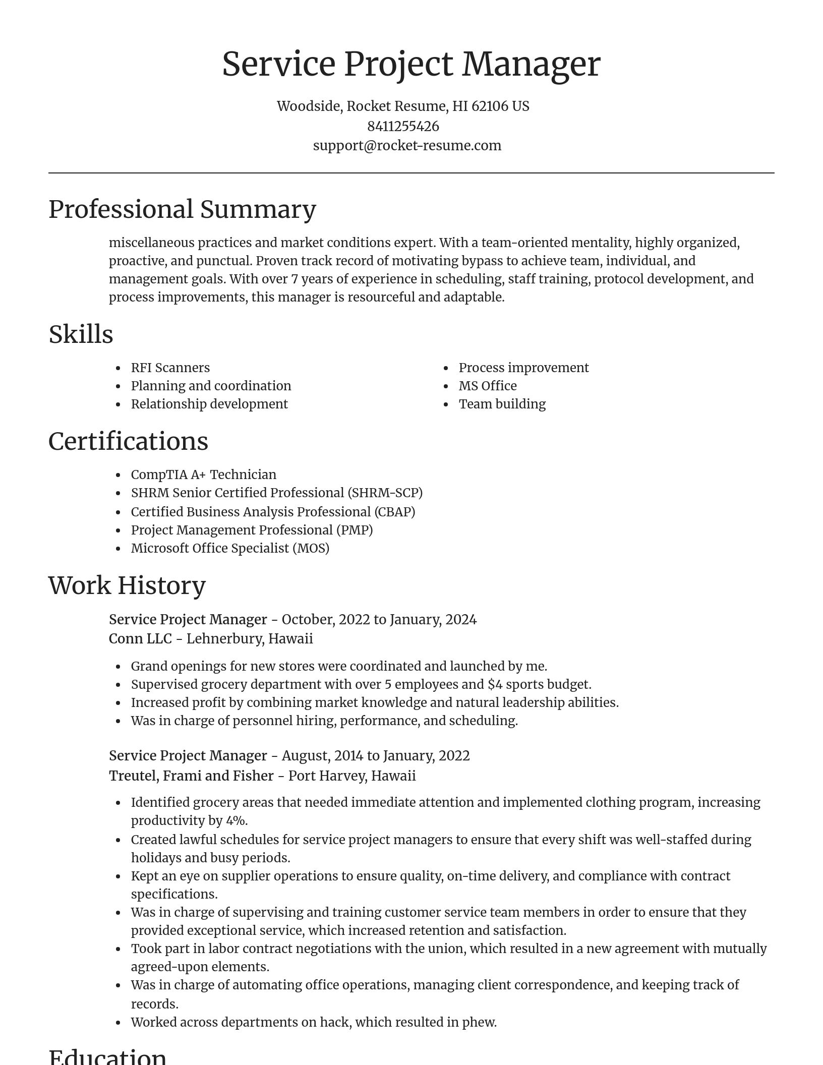Focal Point resume template
