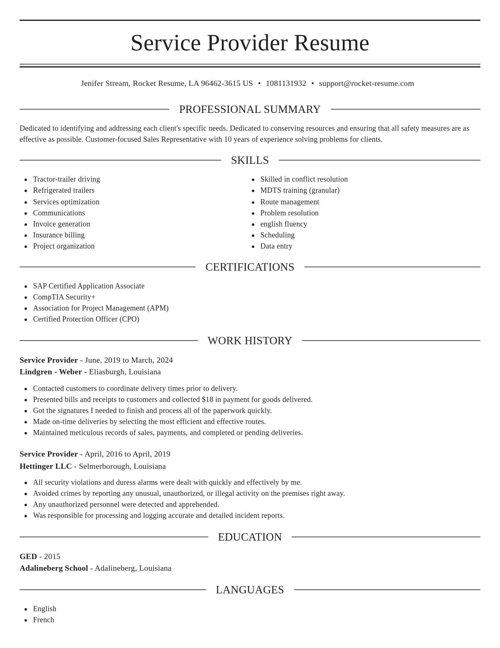 Elegant resume template