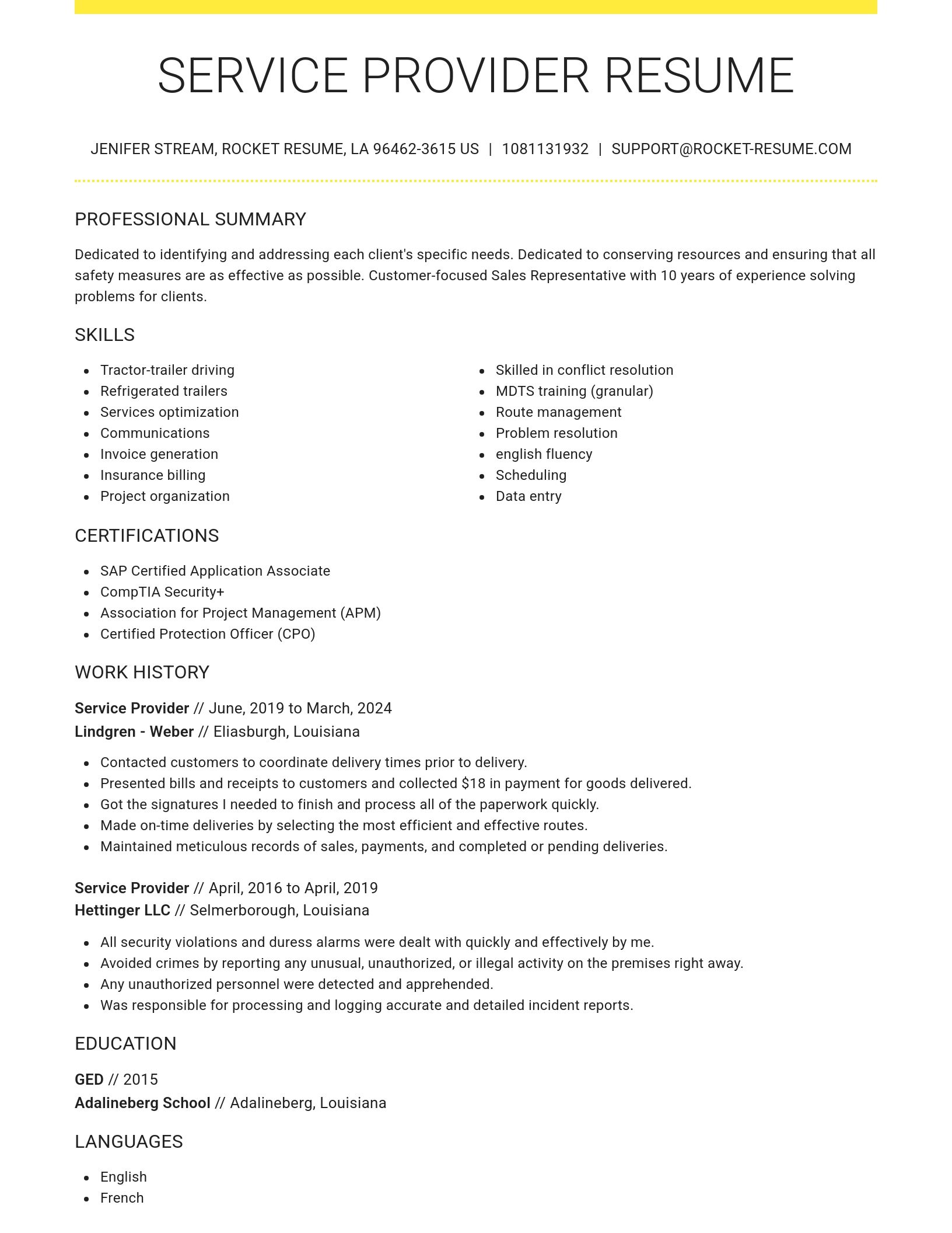 Grand resume template