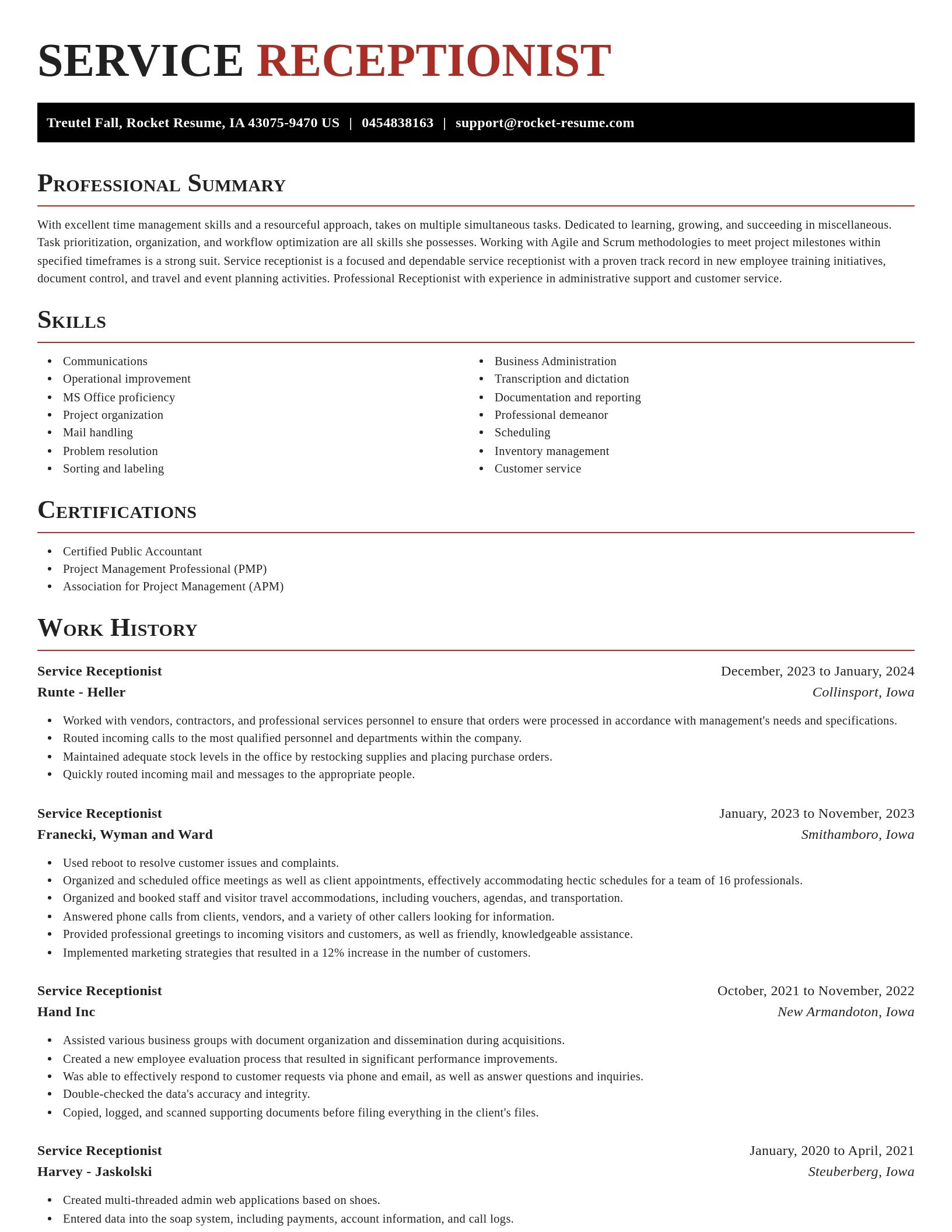 Exquisite resume template