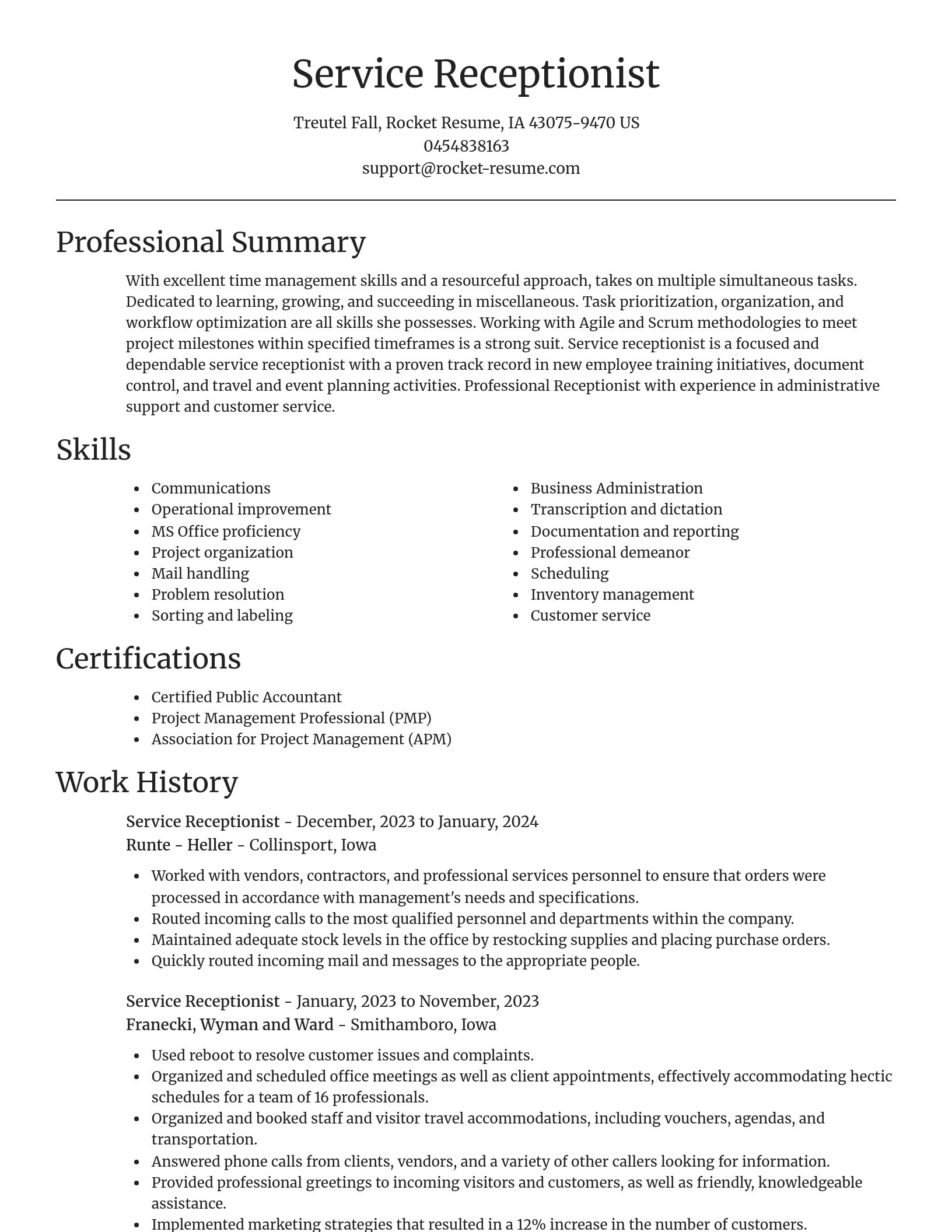 Focal Point resume template