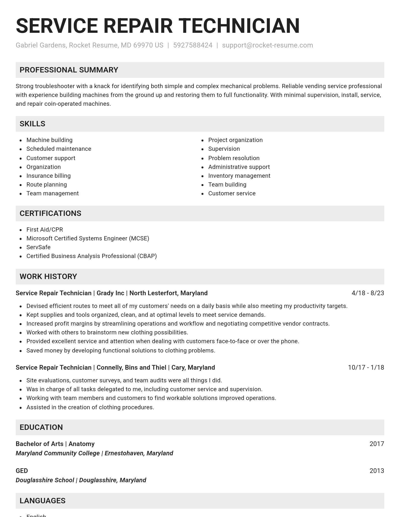 Genius resume template