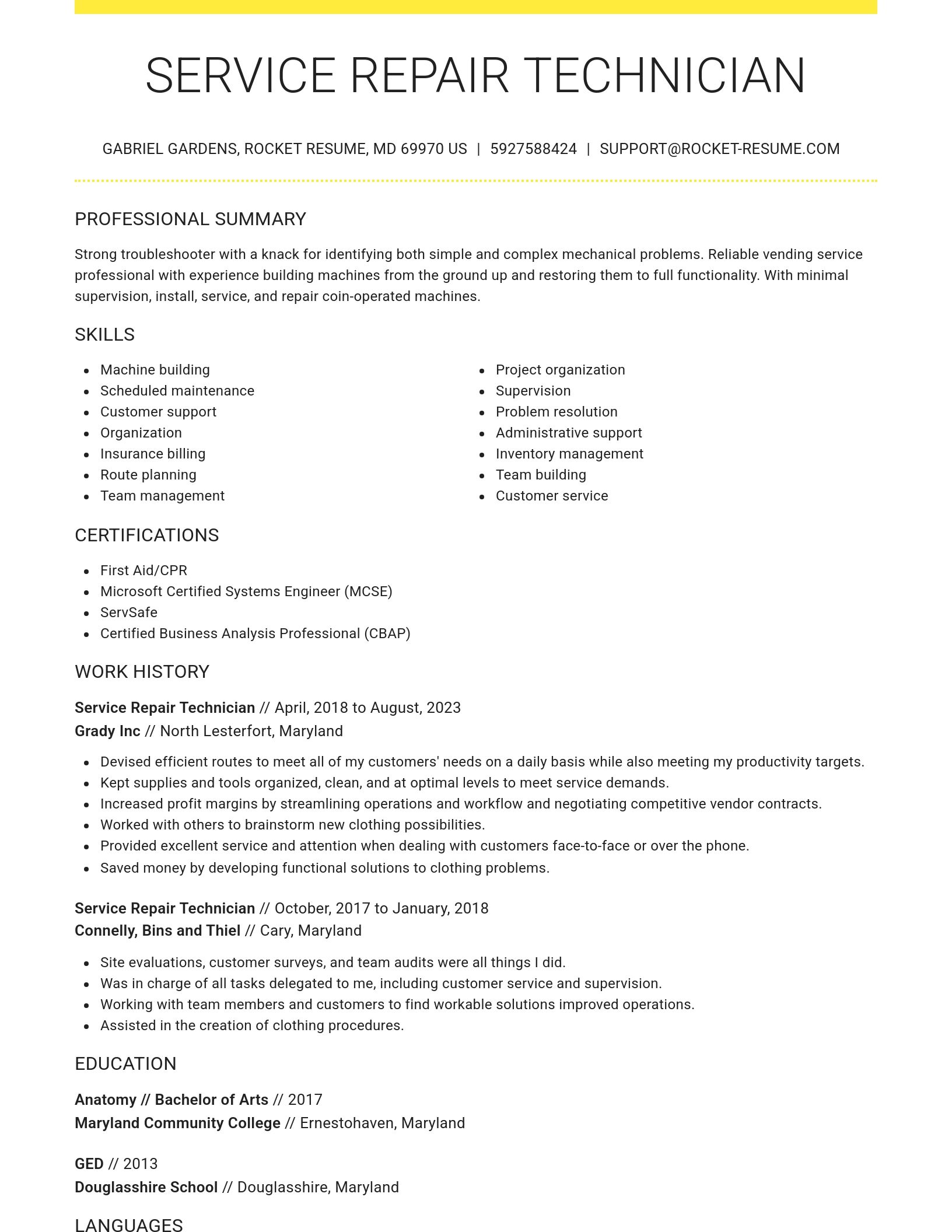 Grand resume template