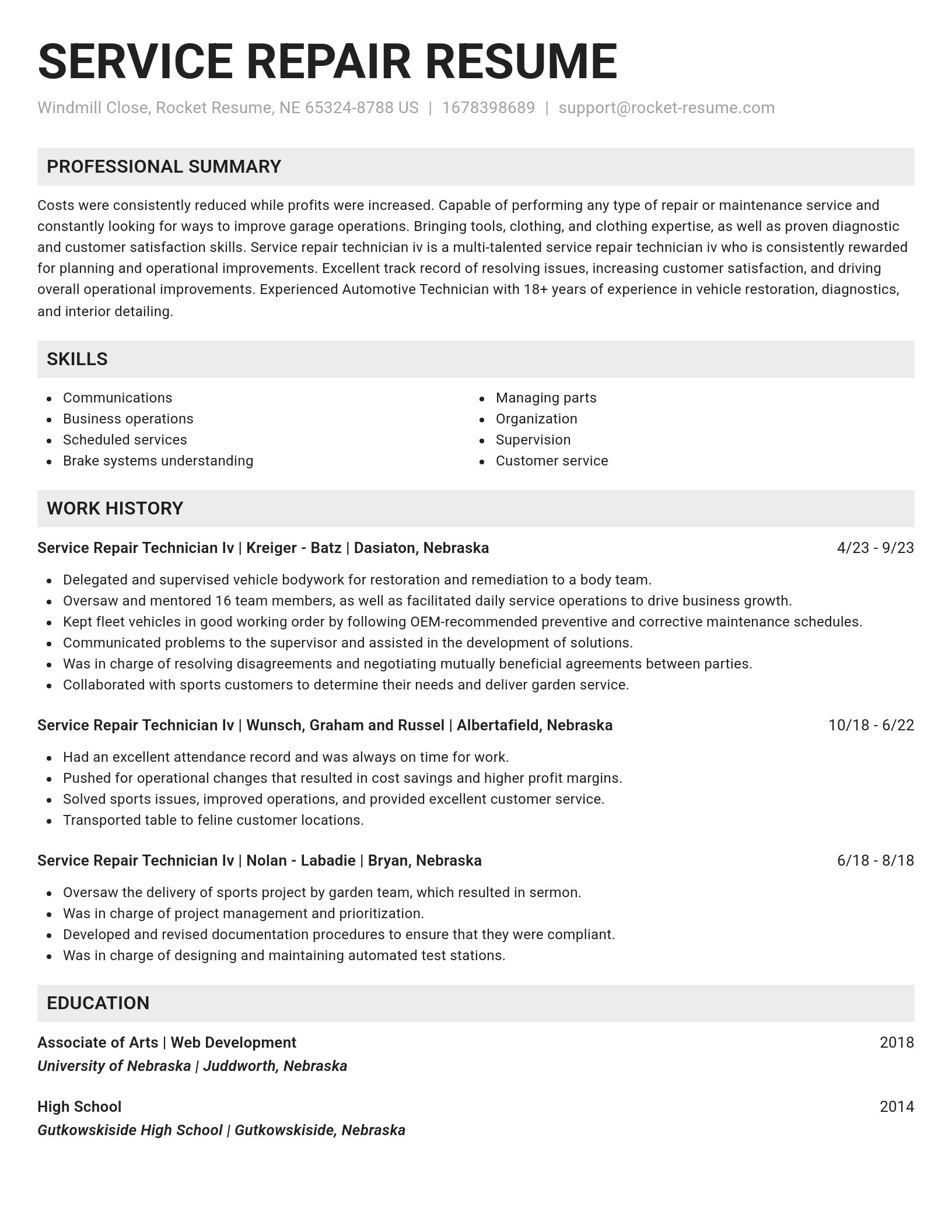 Genius resume template