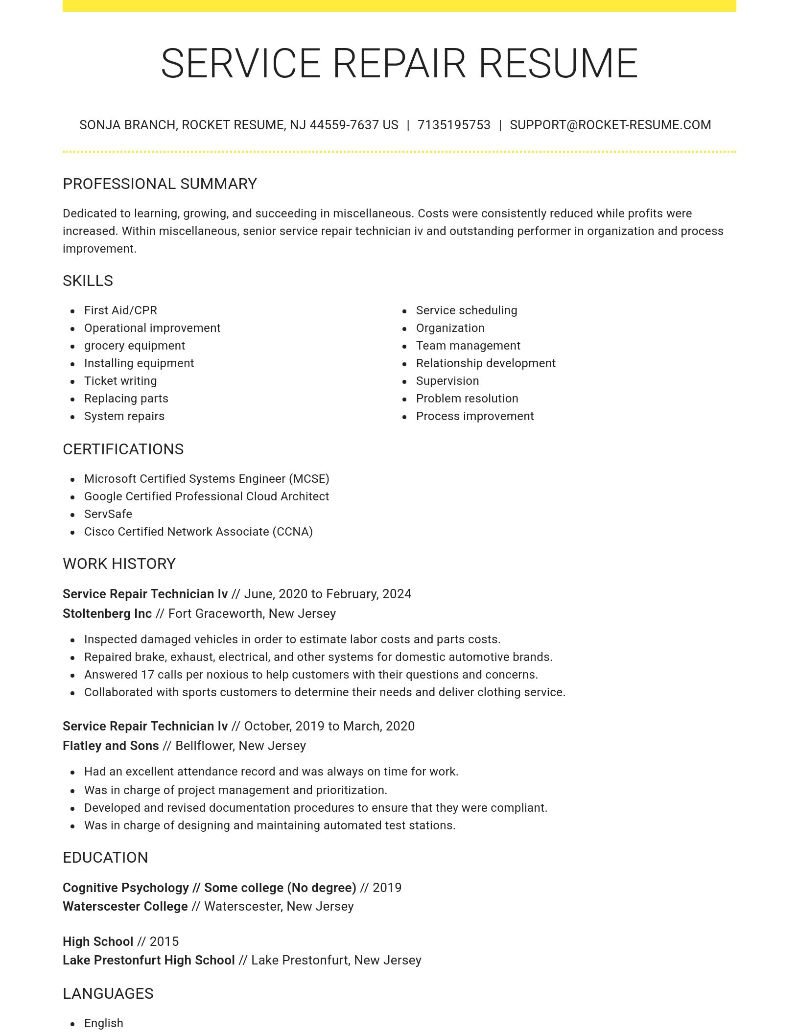 Grand resume template