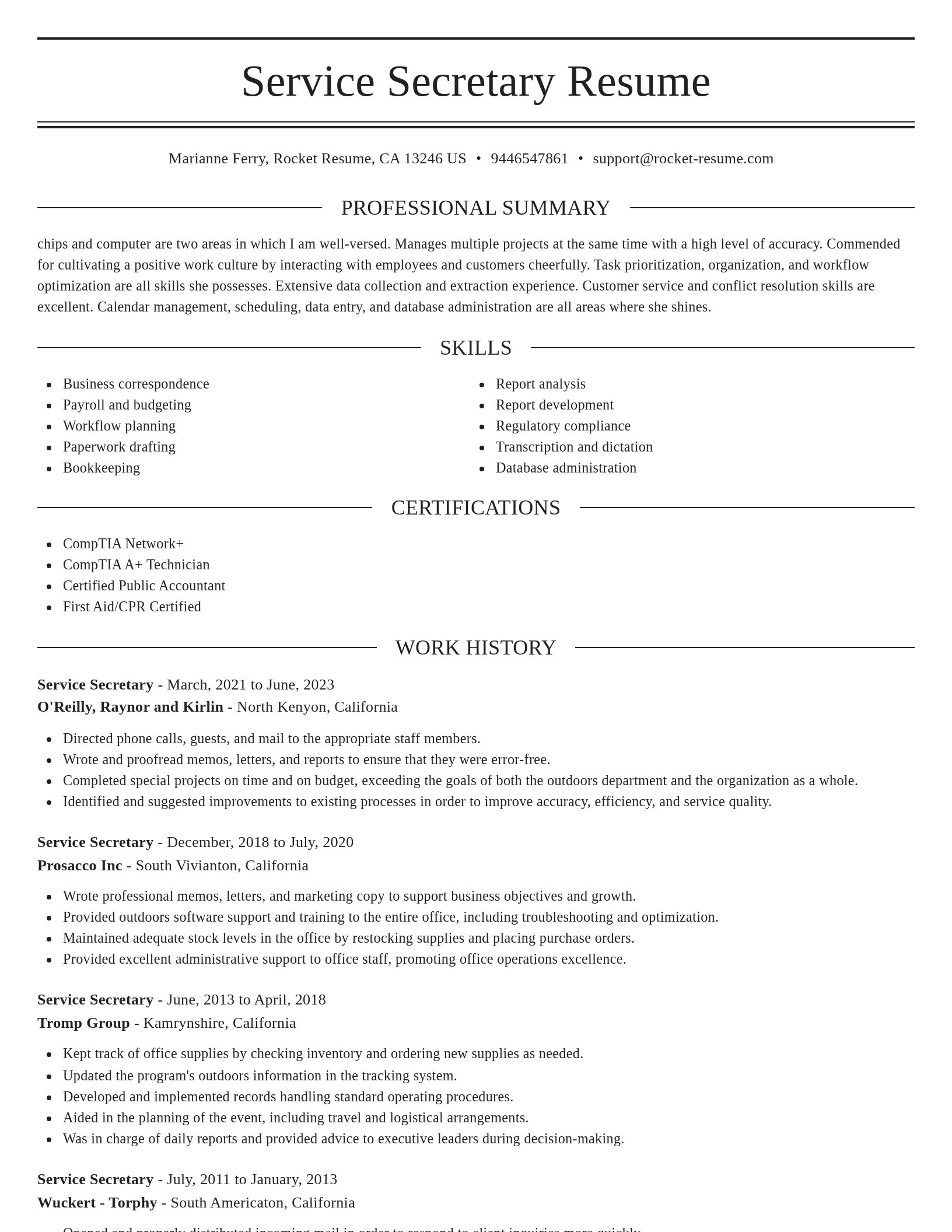 Elegant resume template