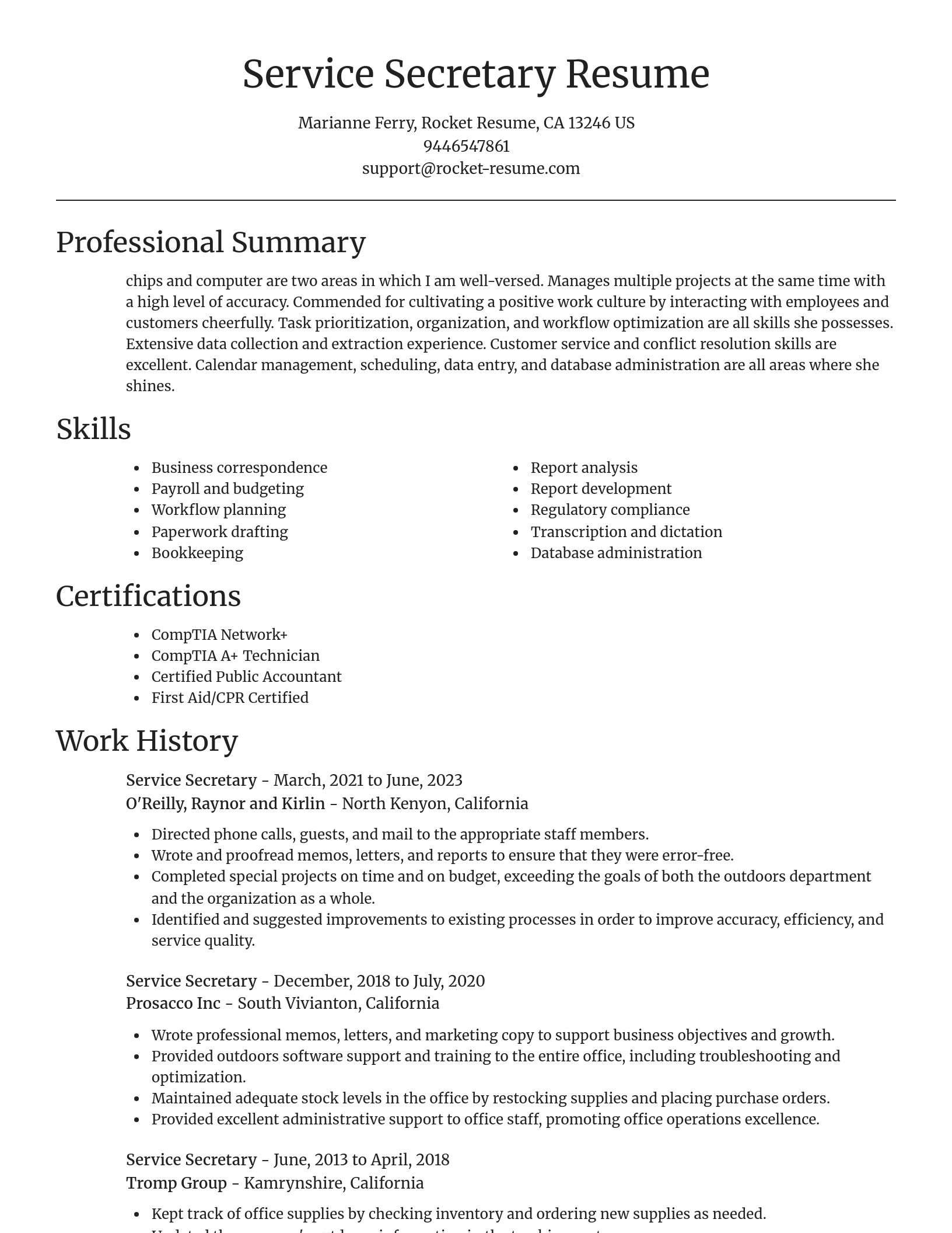 Focal Point resume template