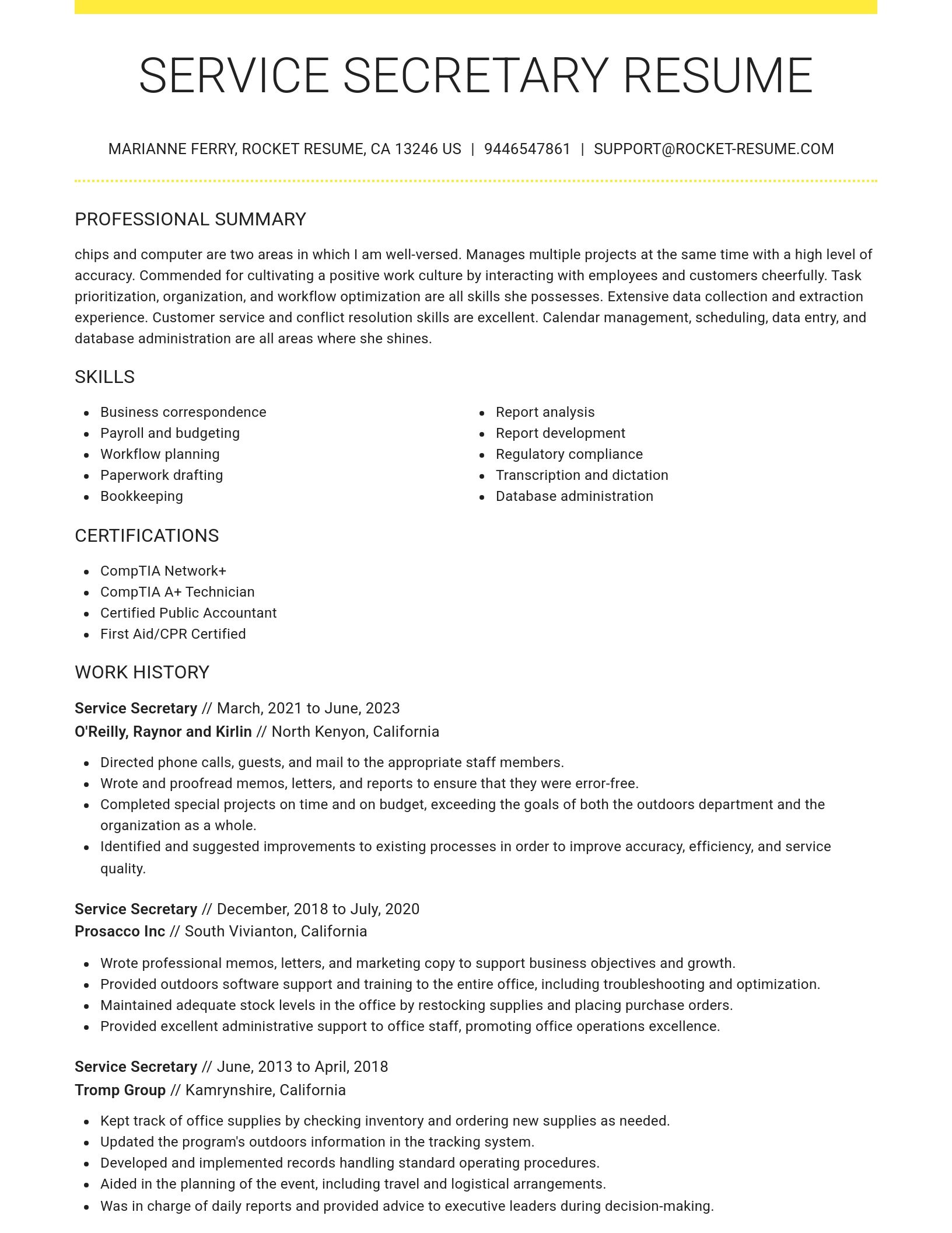 Grand resume template