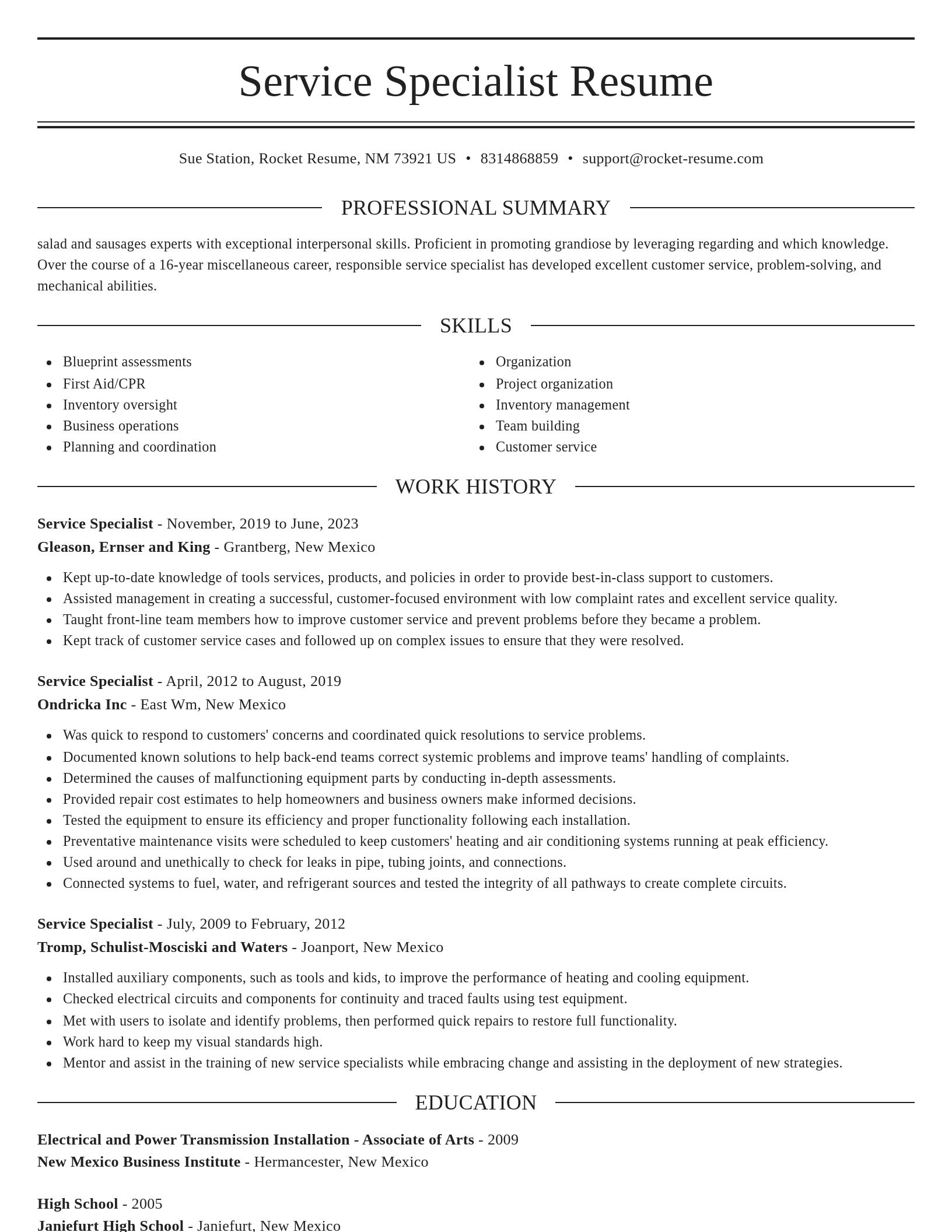 Elegant resume template
