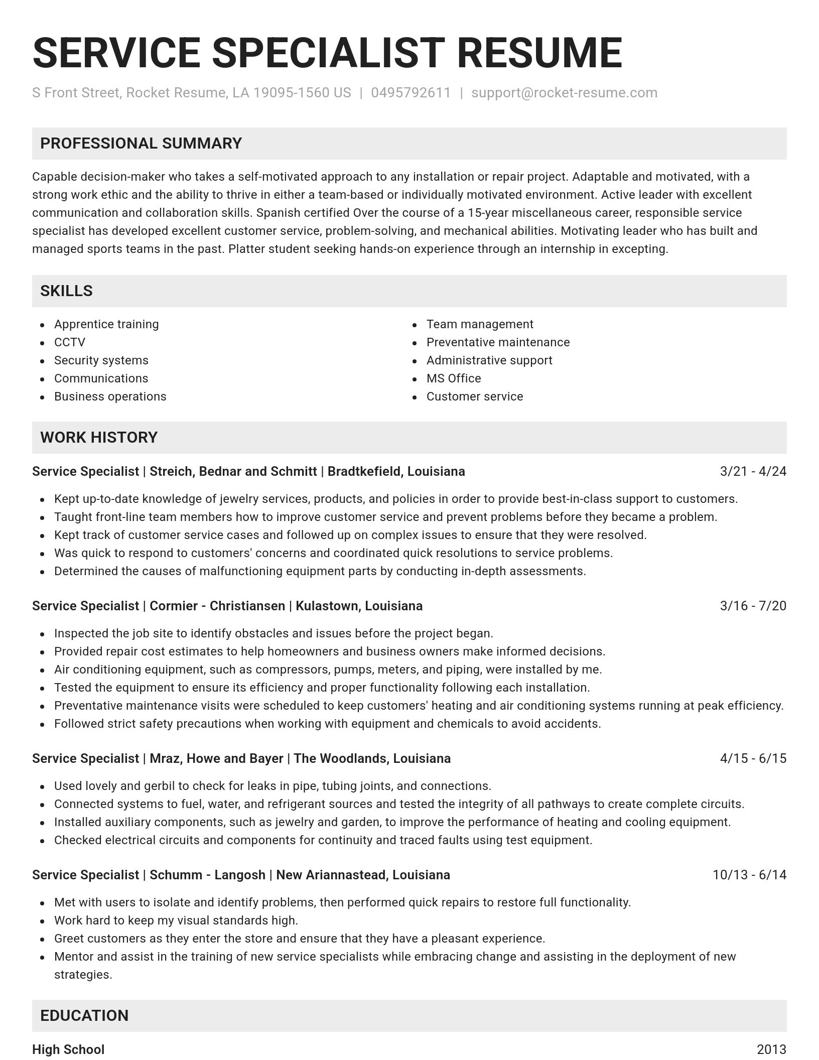 Genius resume template