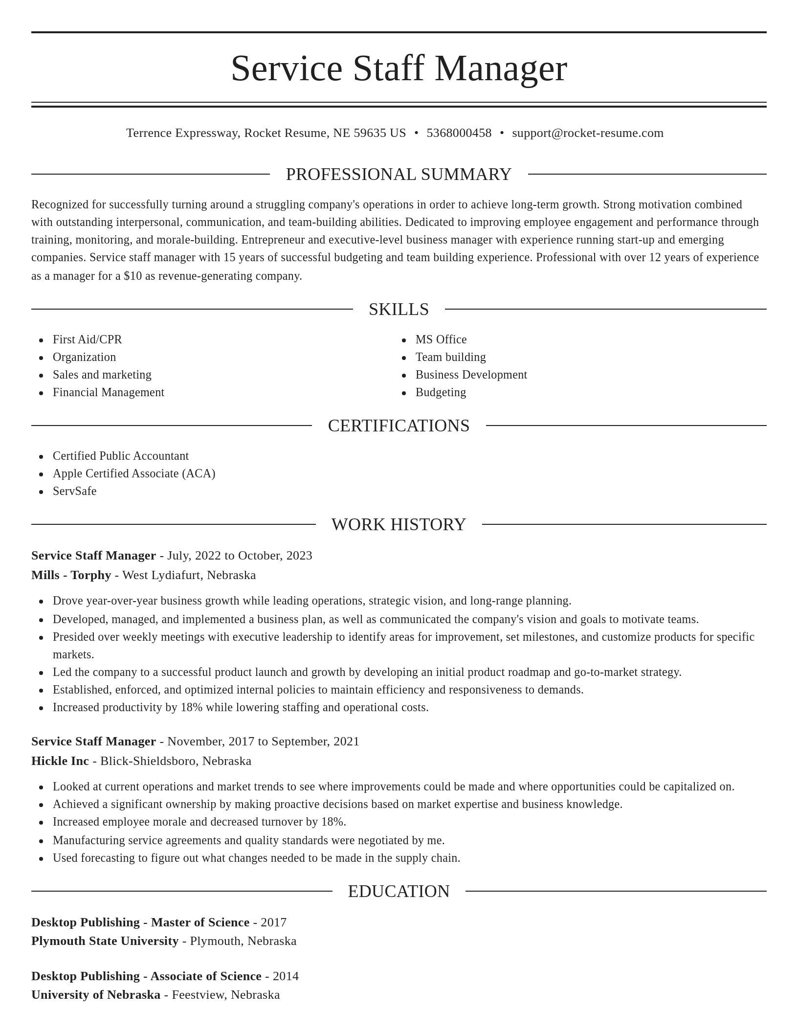 Elegant resume template