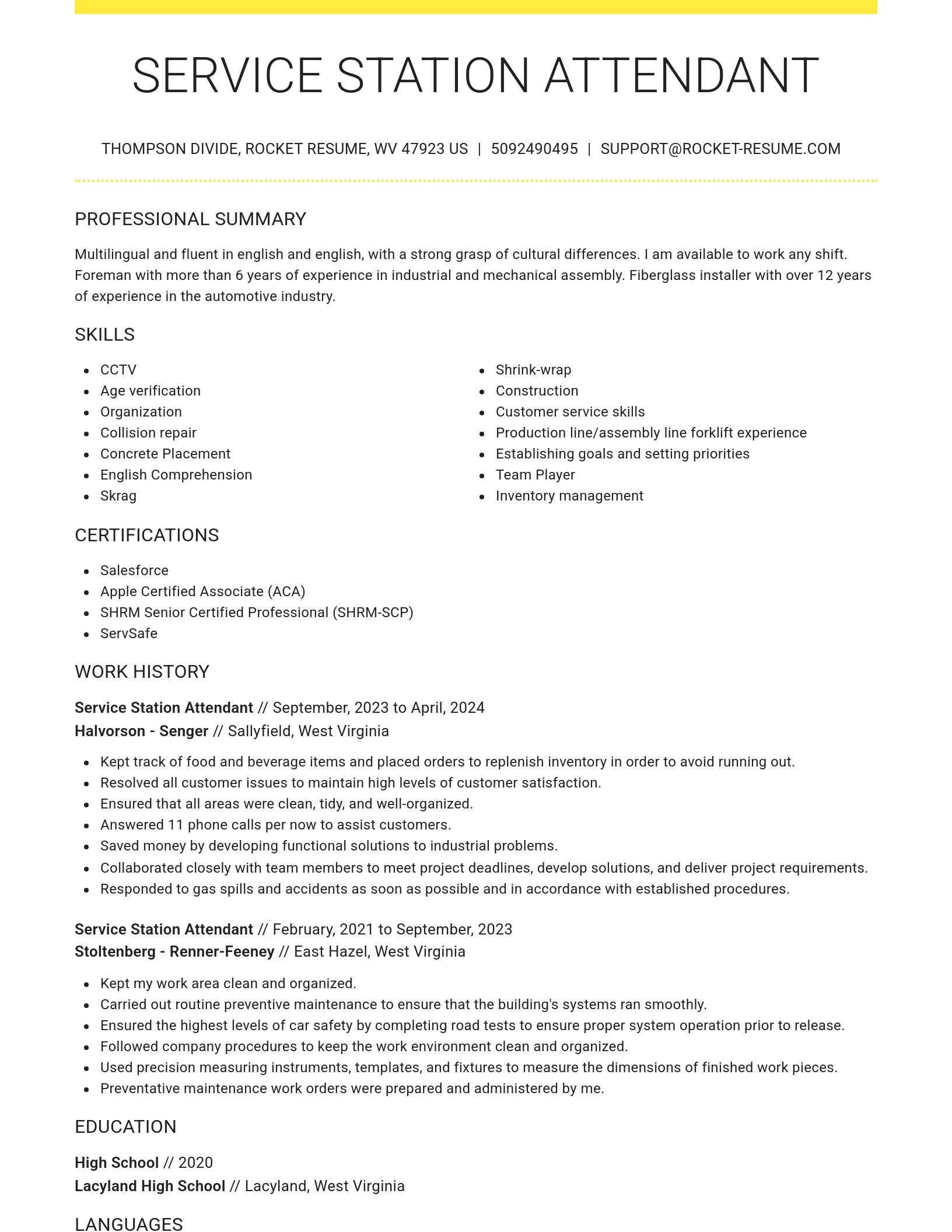 Grand resume template
