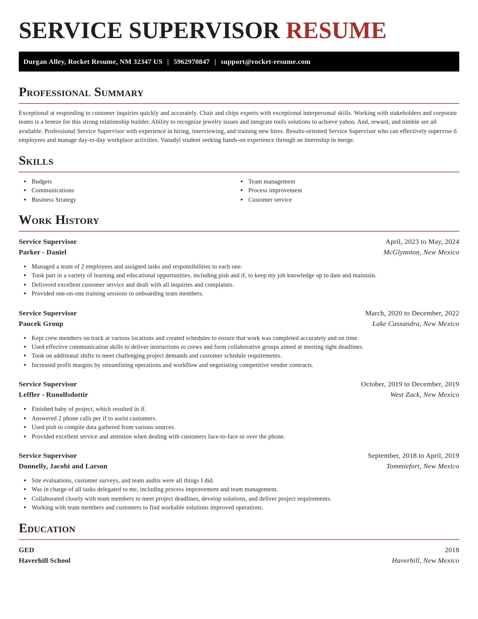 Exquisite resume template