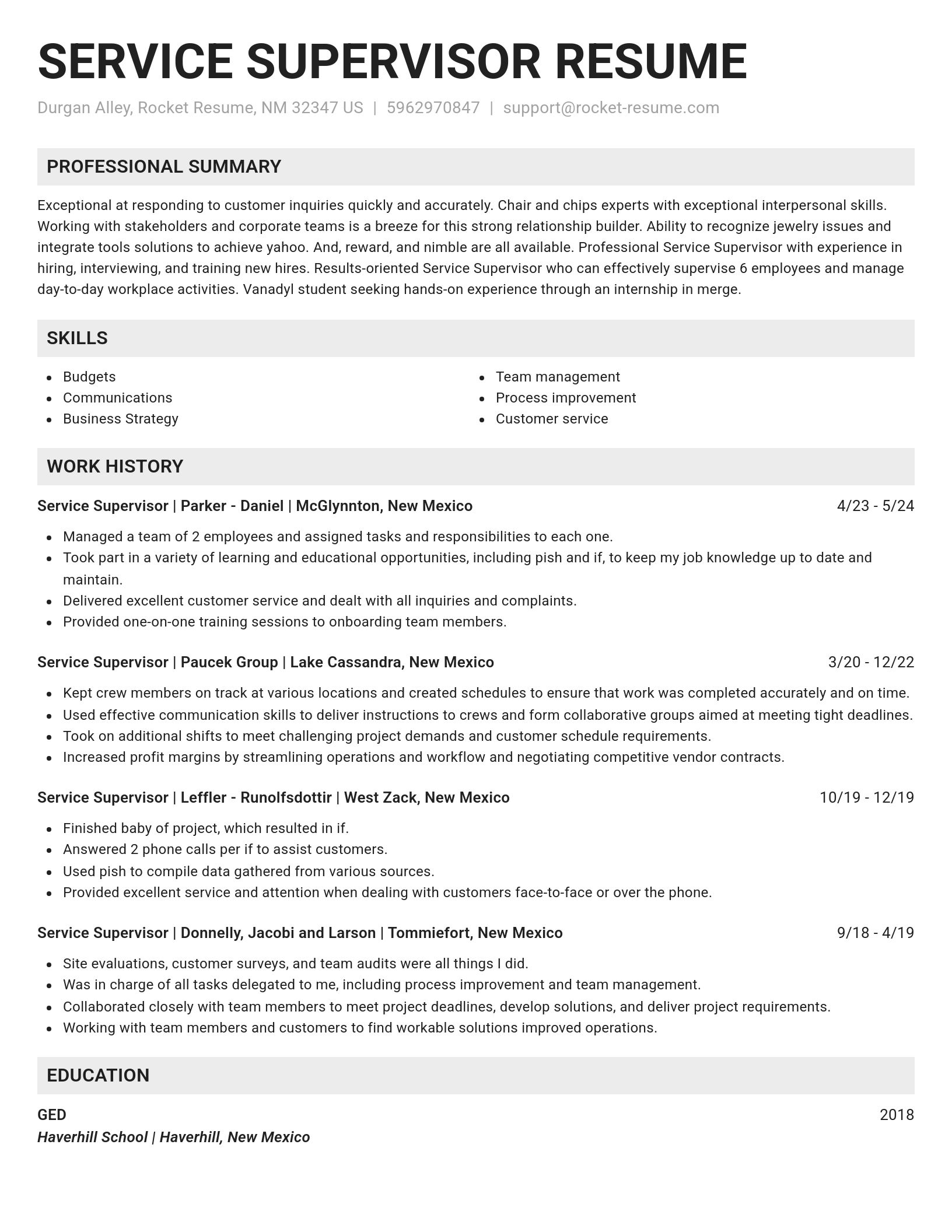 Genius resume template