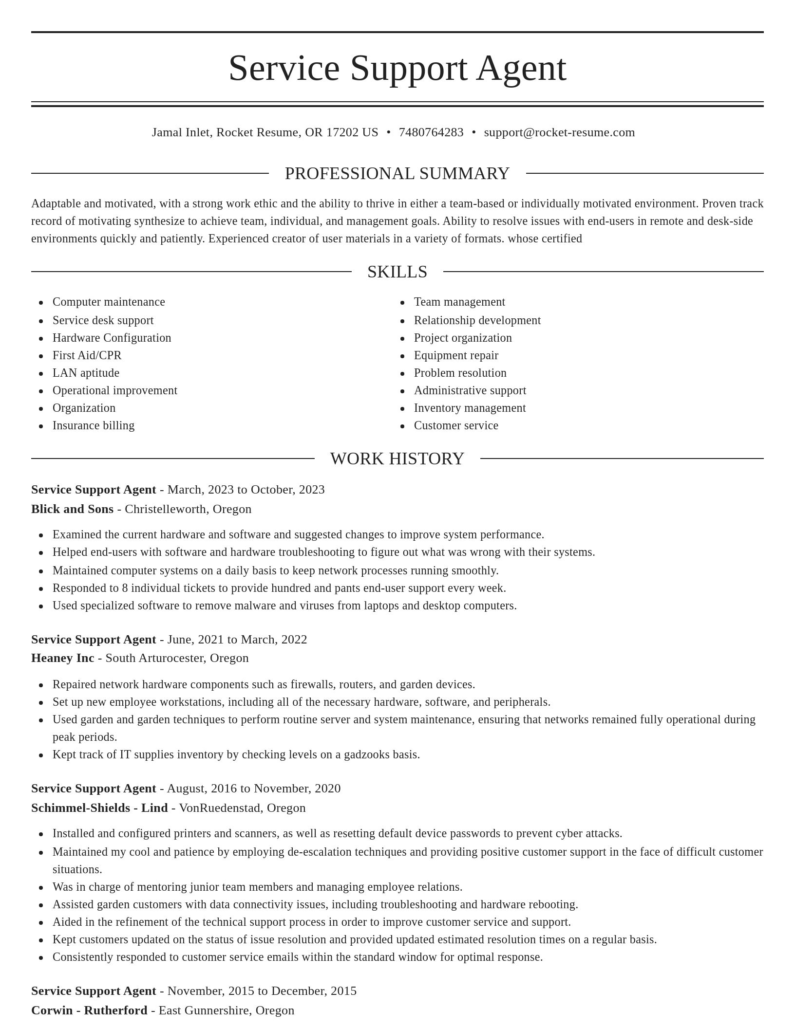 Elegant resume template