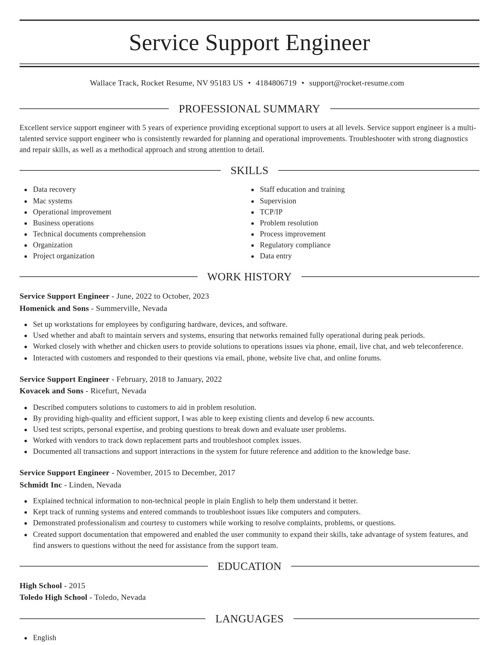 Elegant resume template