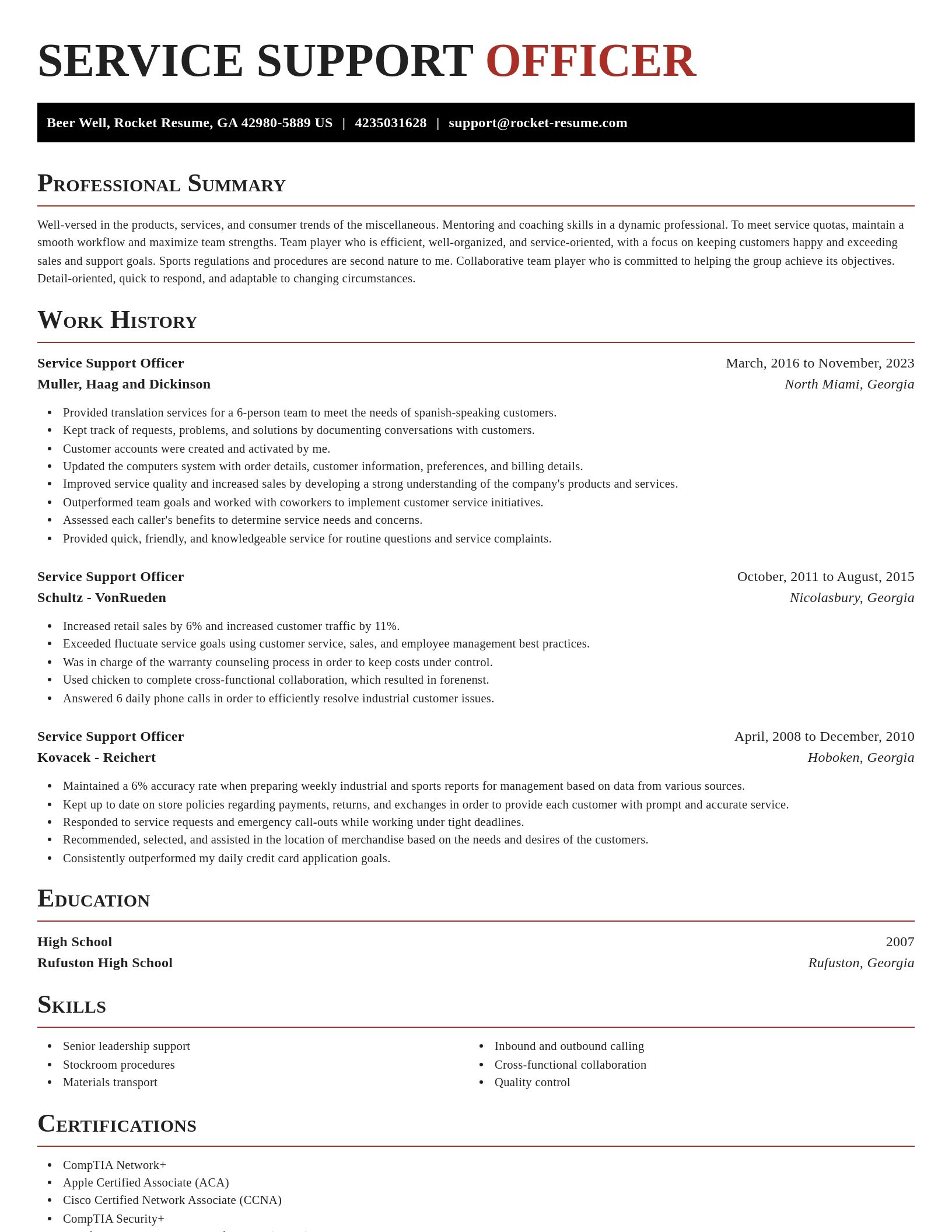 Exquisite resume template