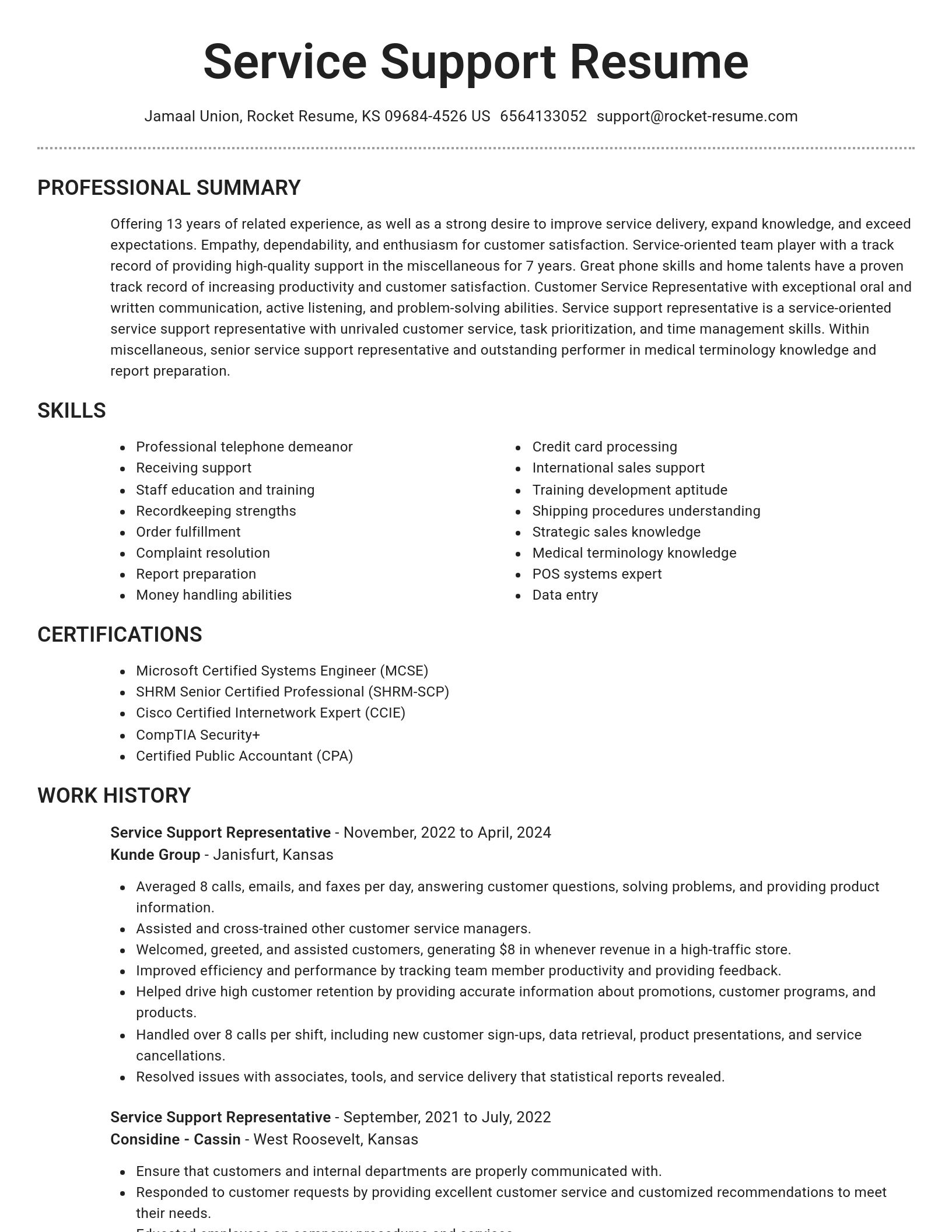 Brilliant resume template