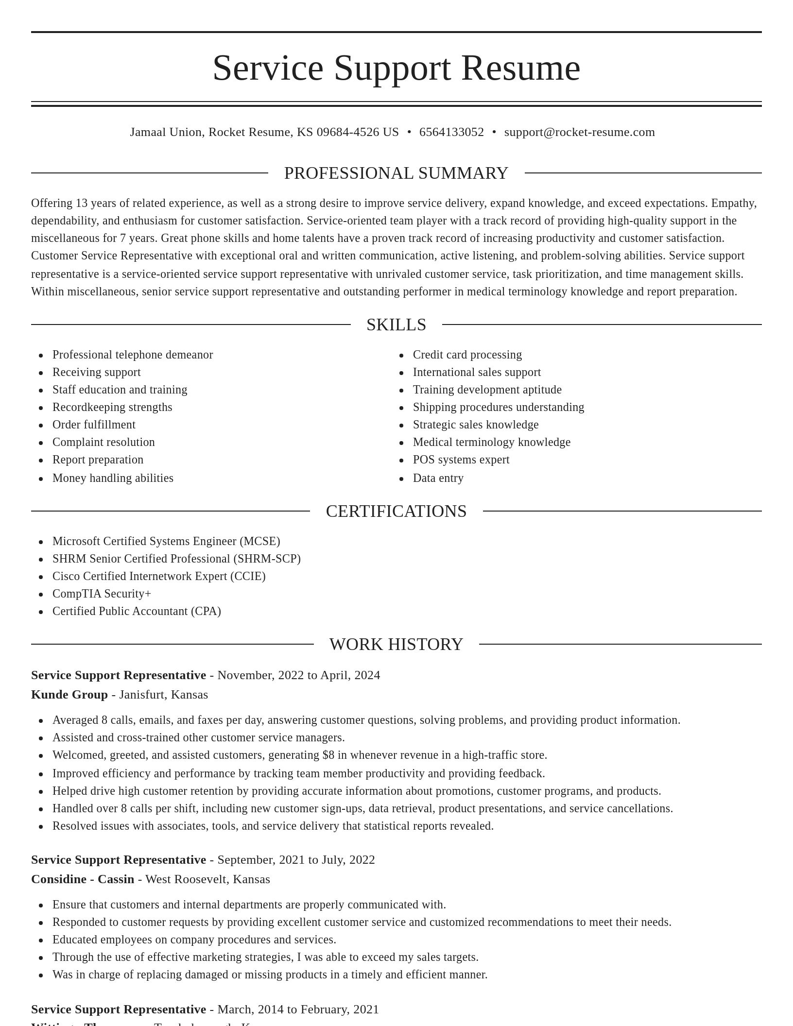 Elegant resume template