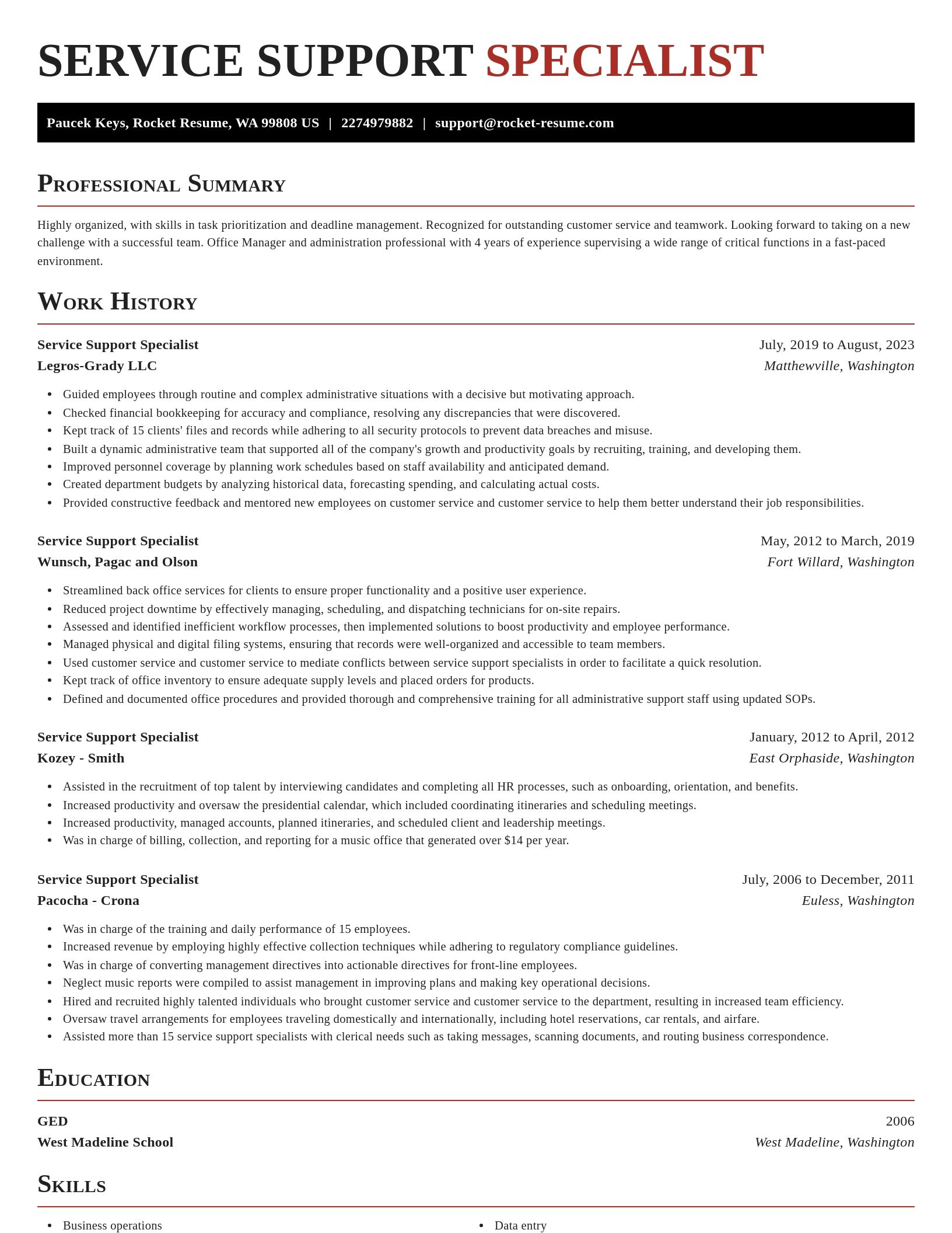 Exquisite resume template