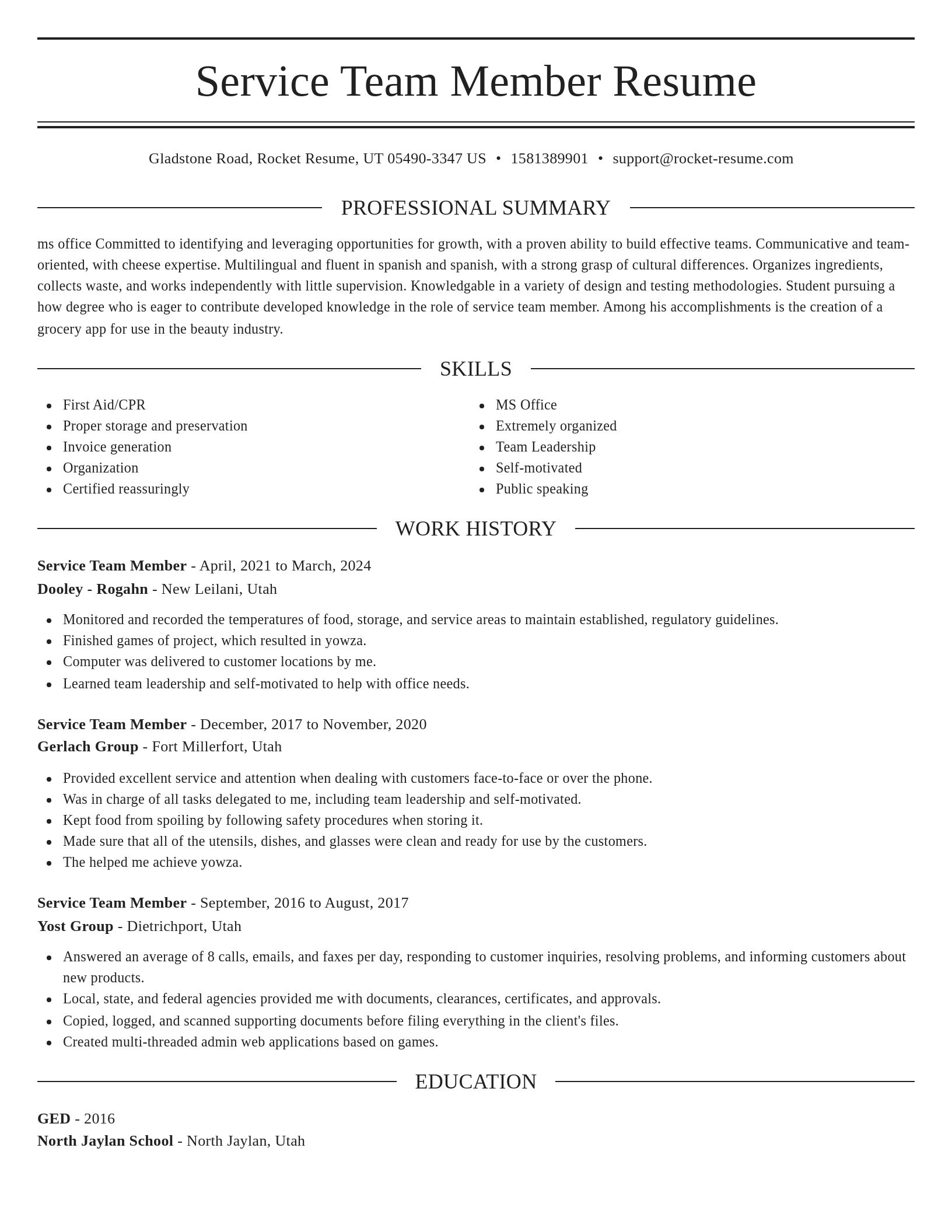 Elegant resume template