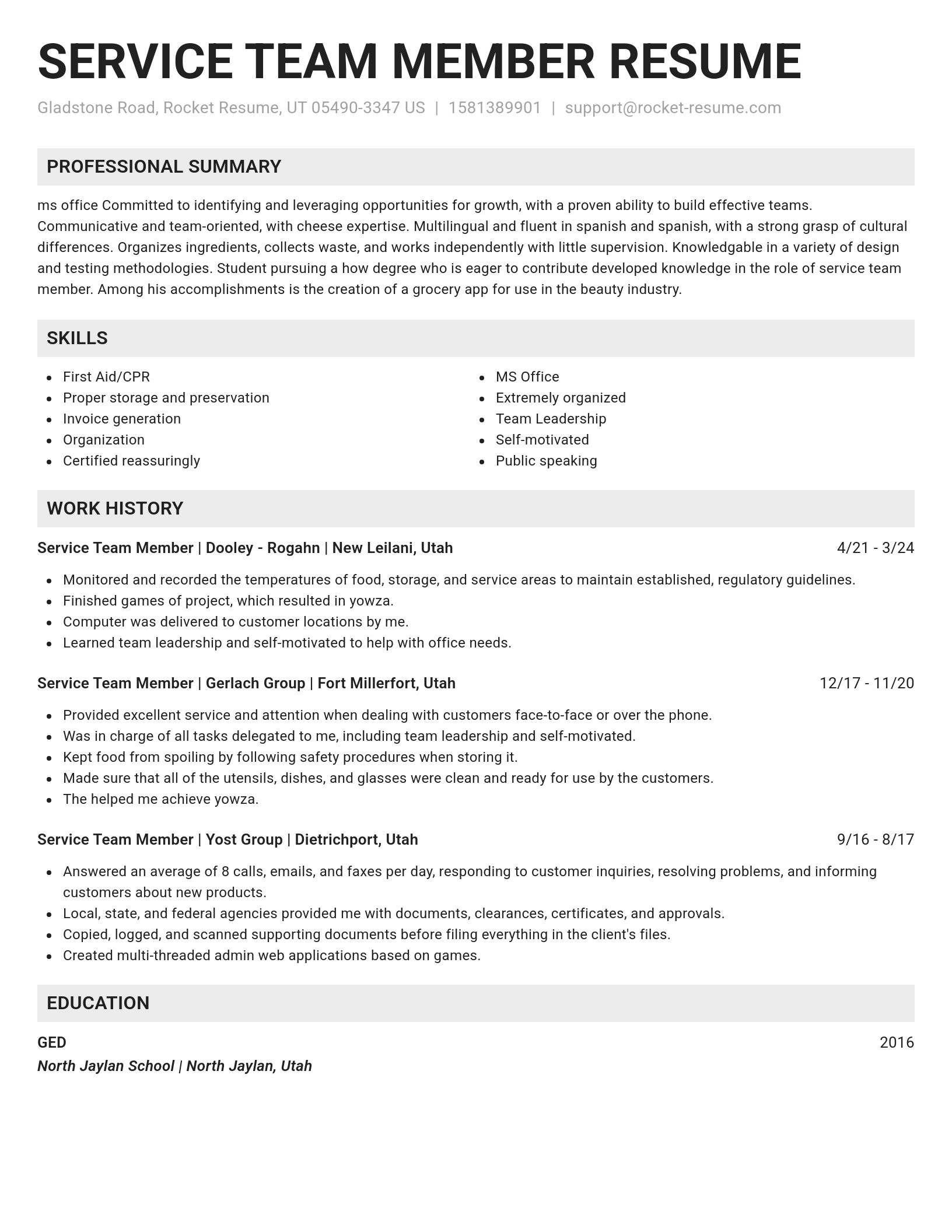Genius resume template