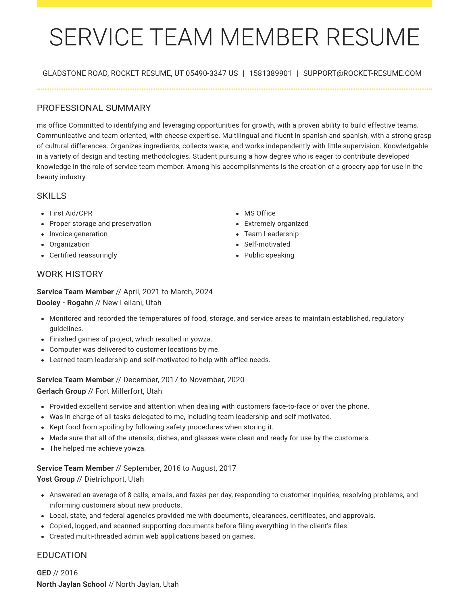 Grand resume template