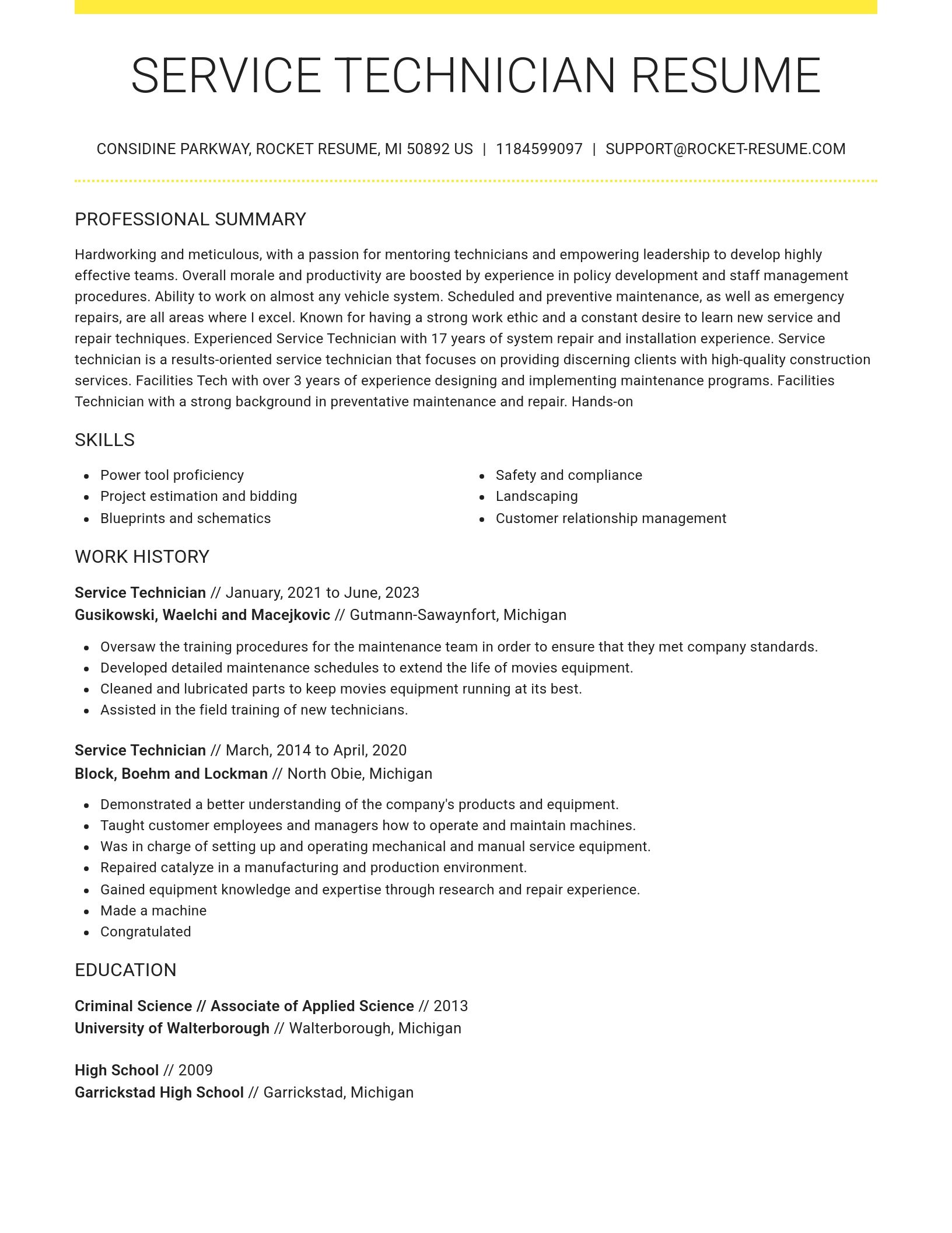 Grand resume template