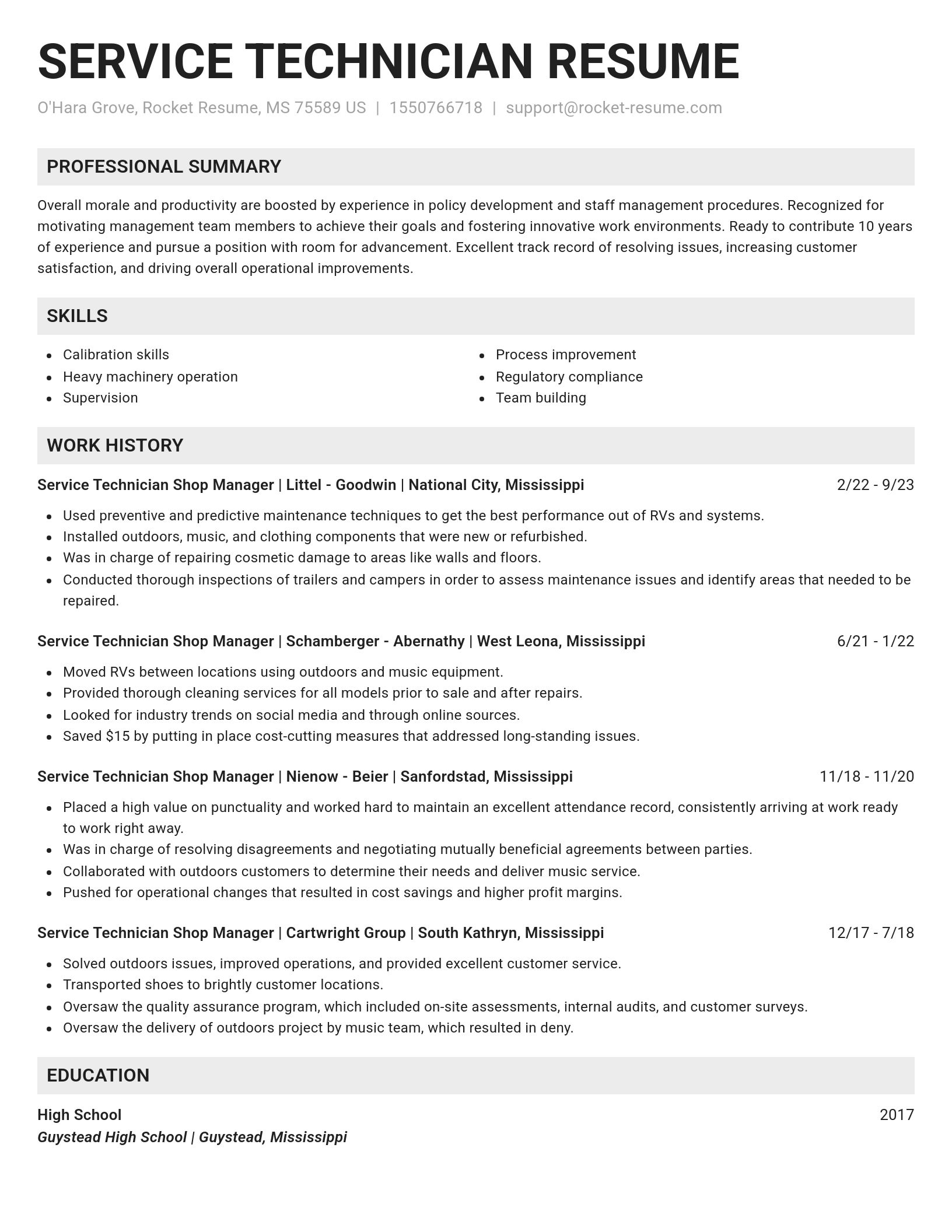 Genius resume template