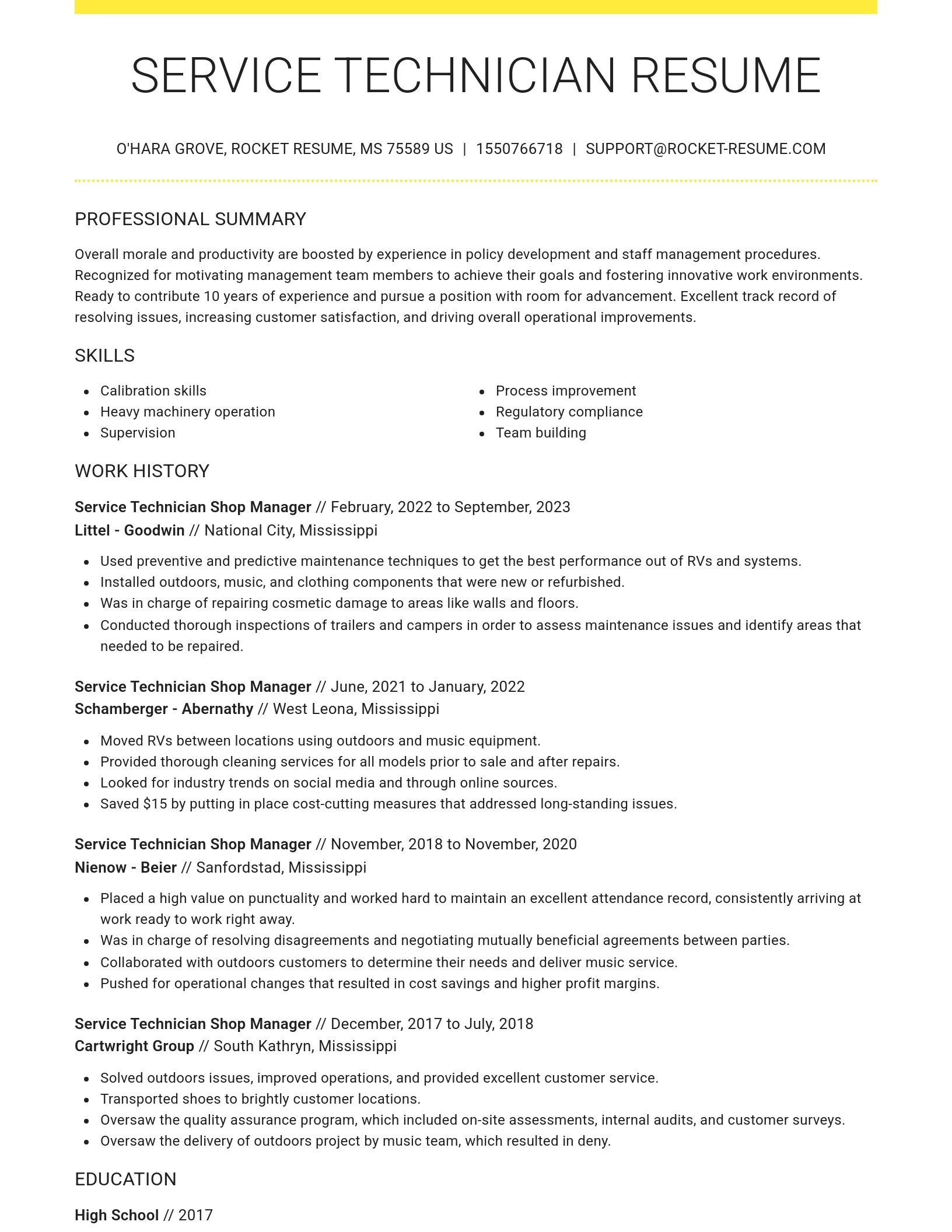 Grand resume template