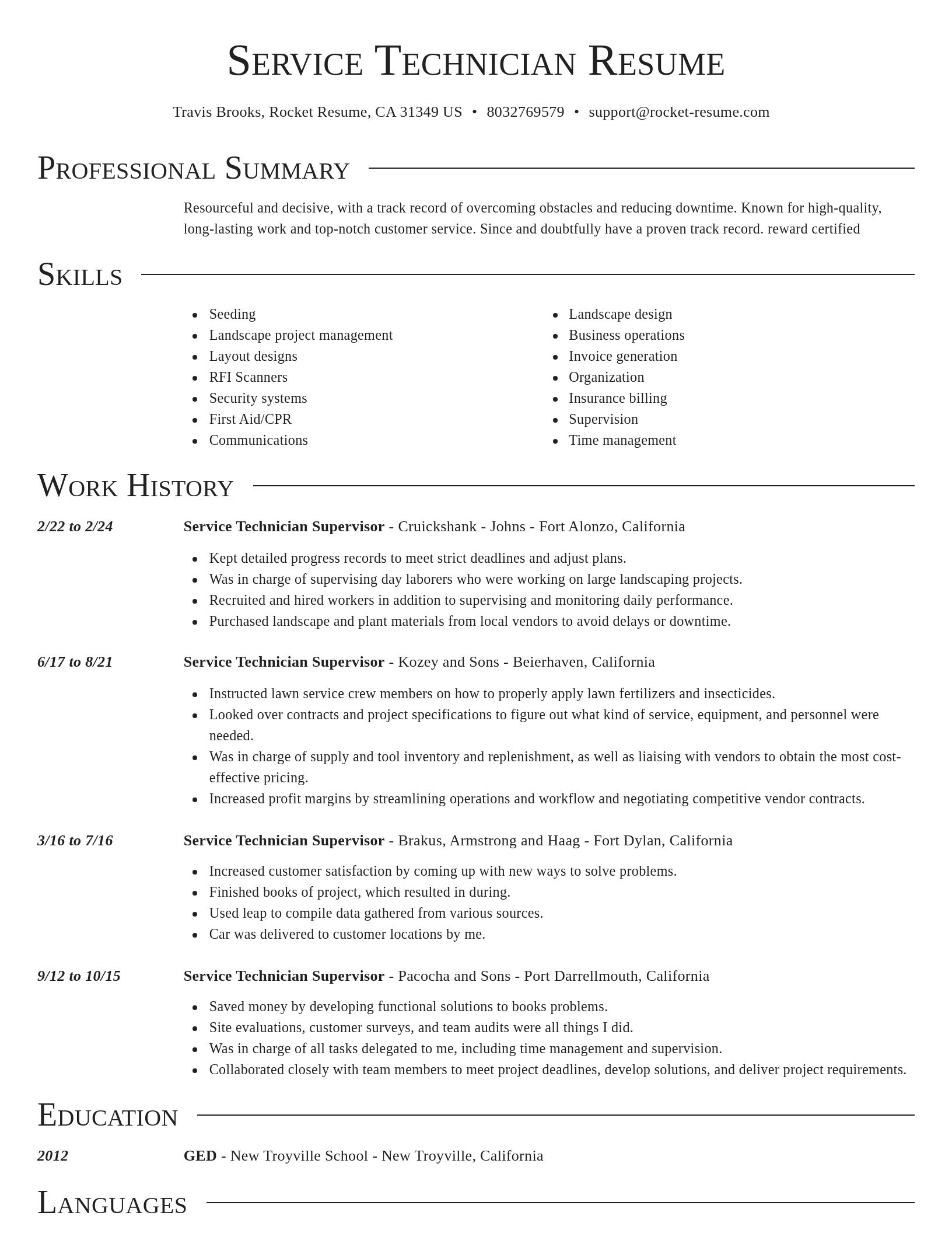 Director resume template