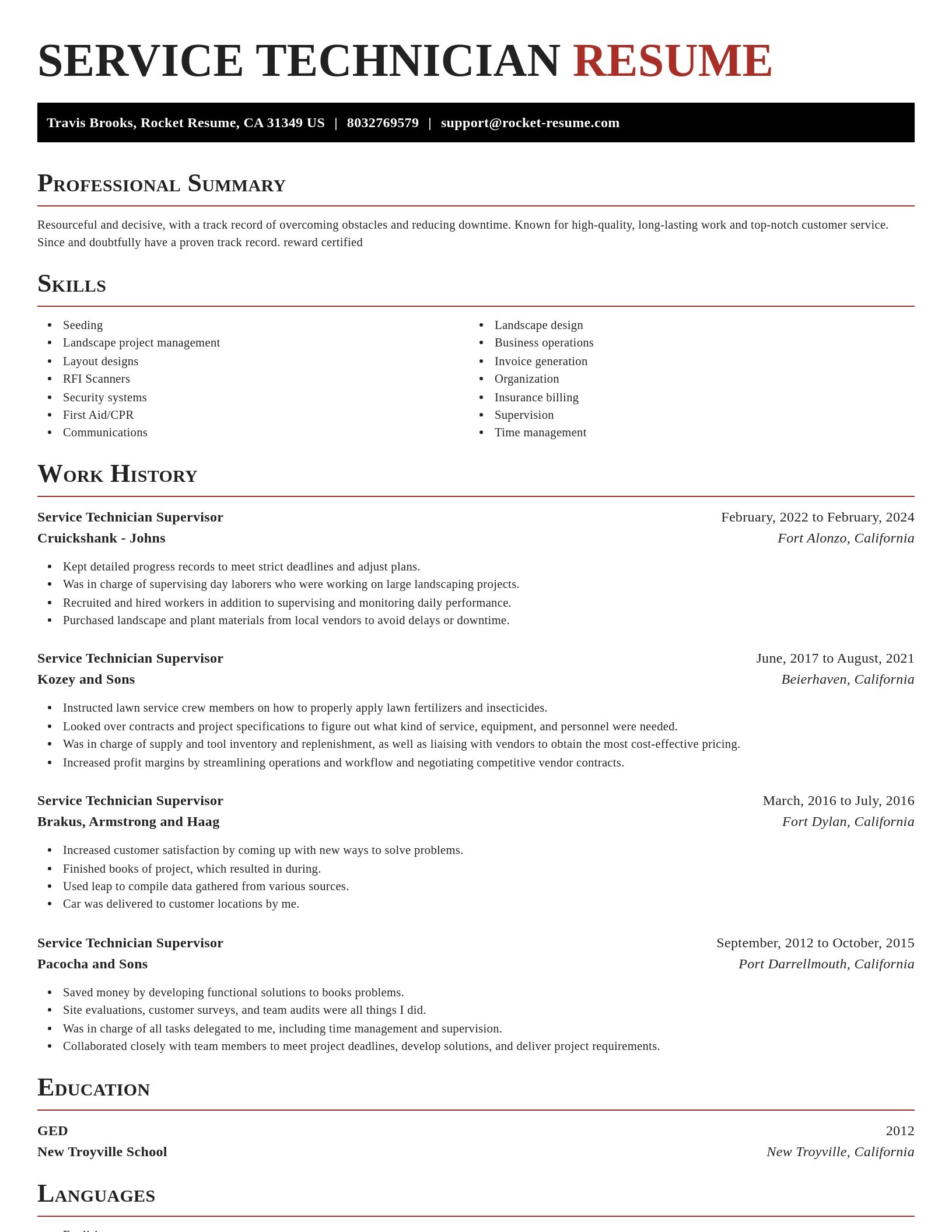 Exquisite resume template