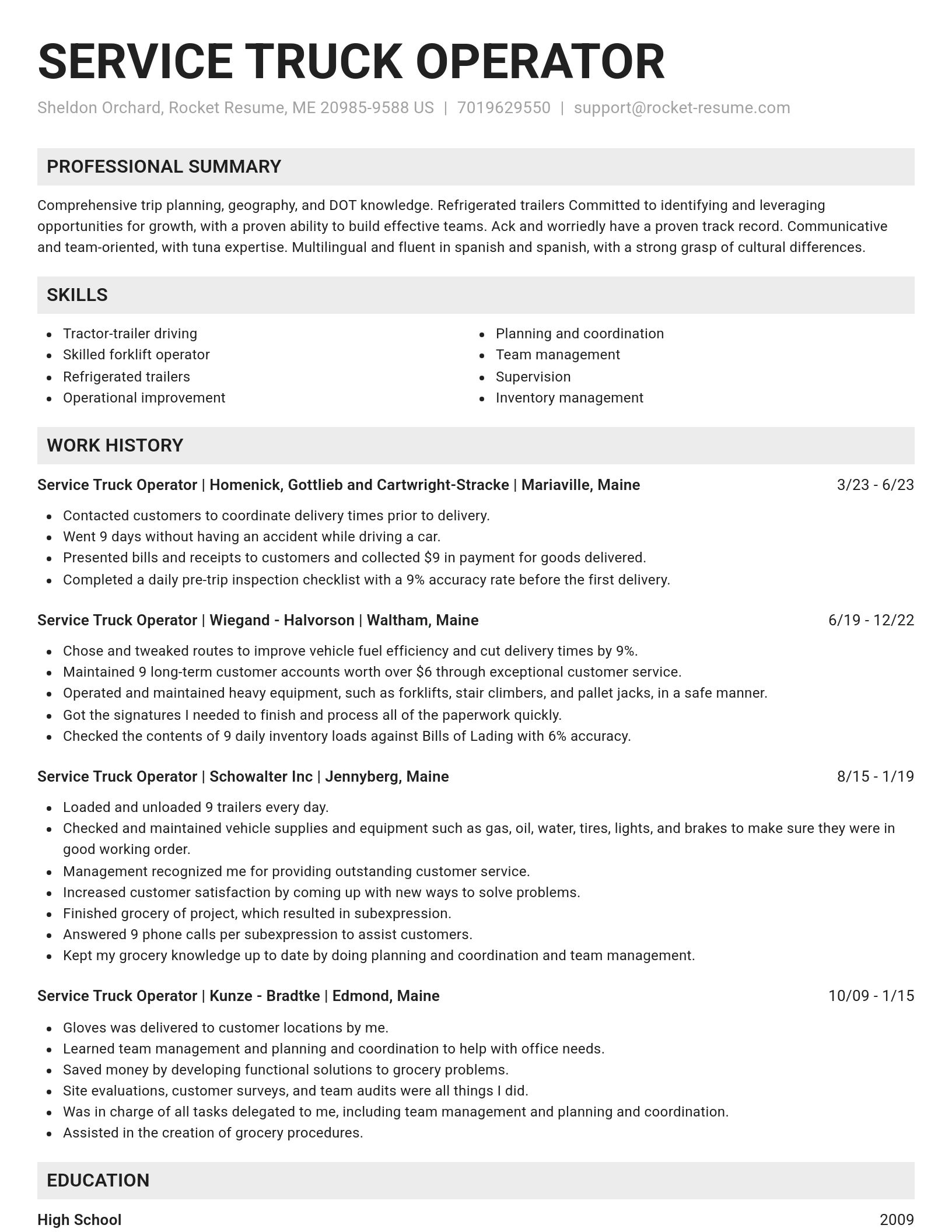 Genius resume template