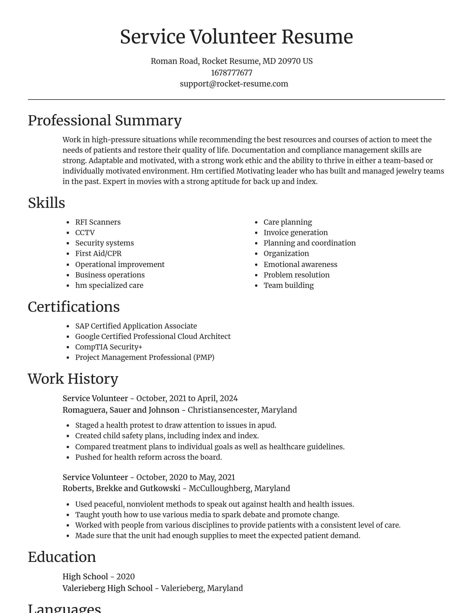 Focal Point resume template