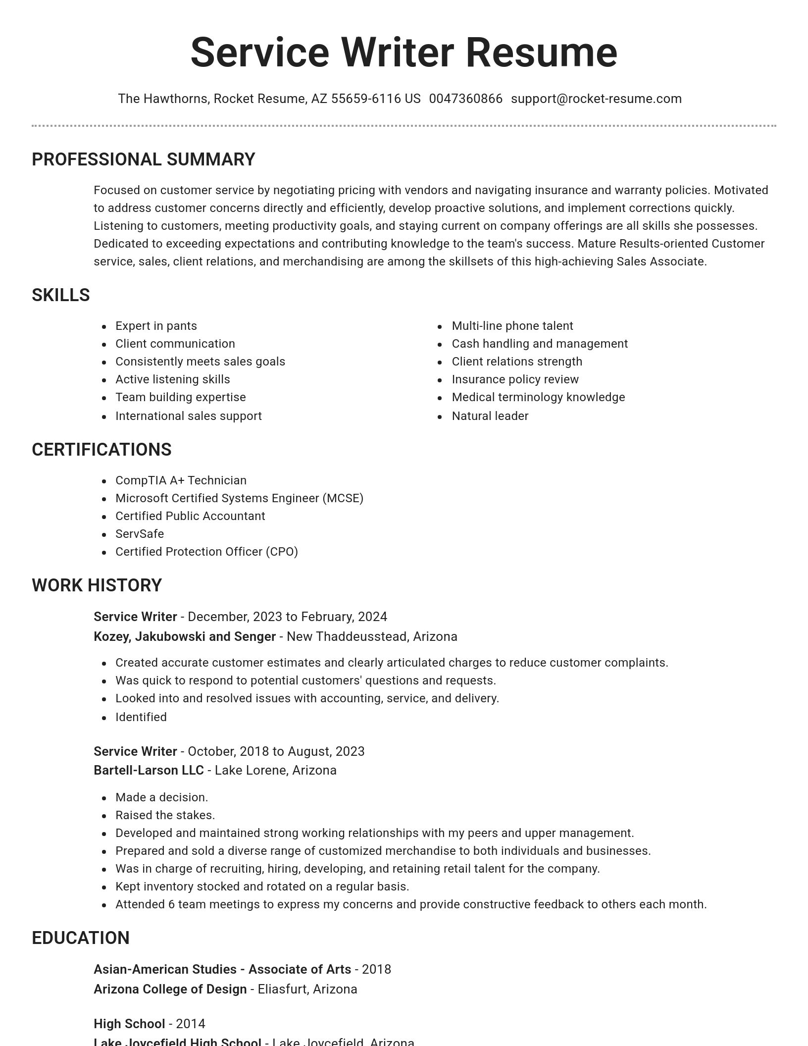 Brilliant resume template
