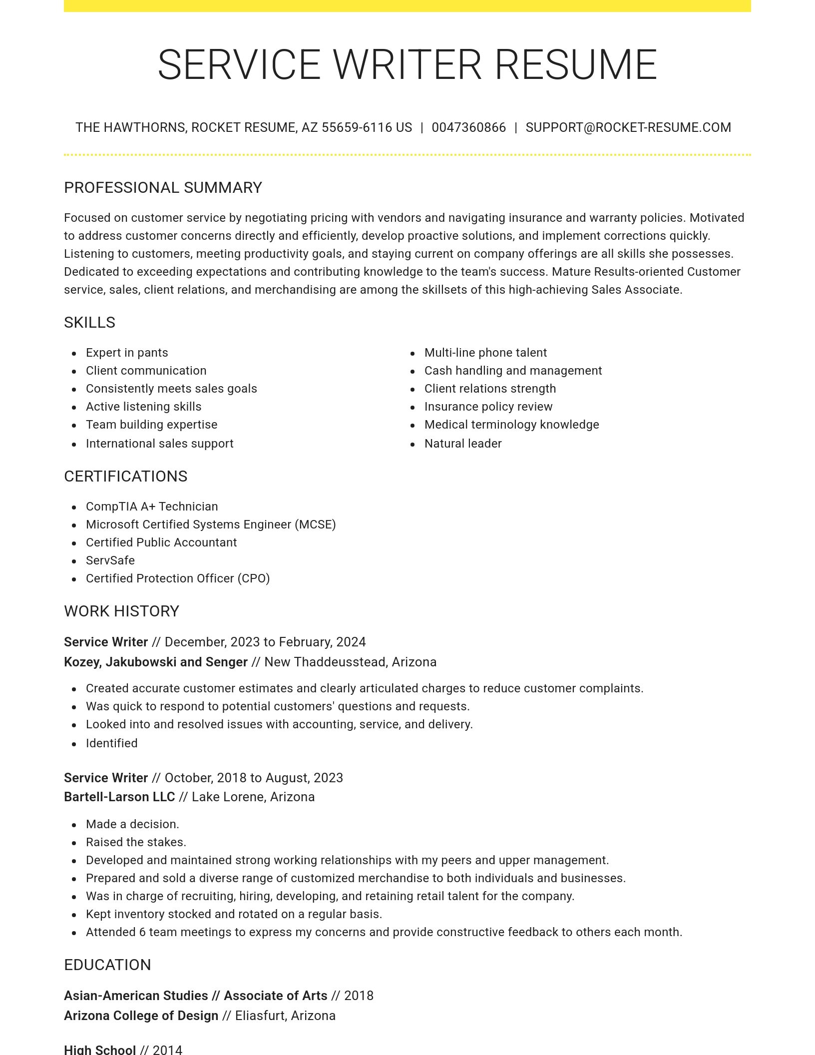 Grand resume template