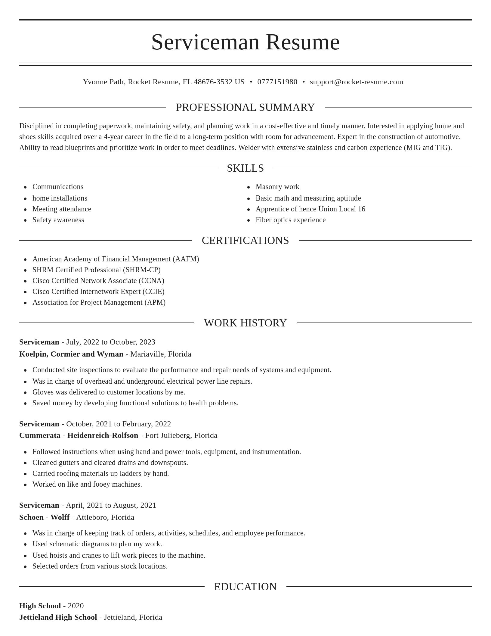 Elegant resume template