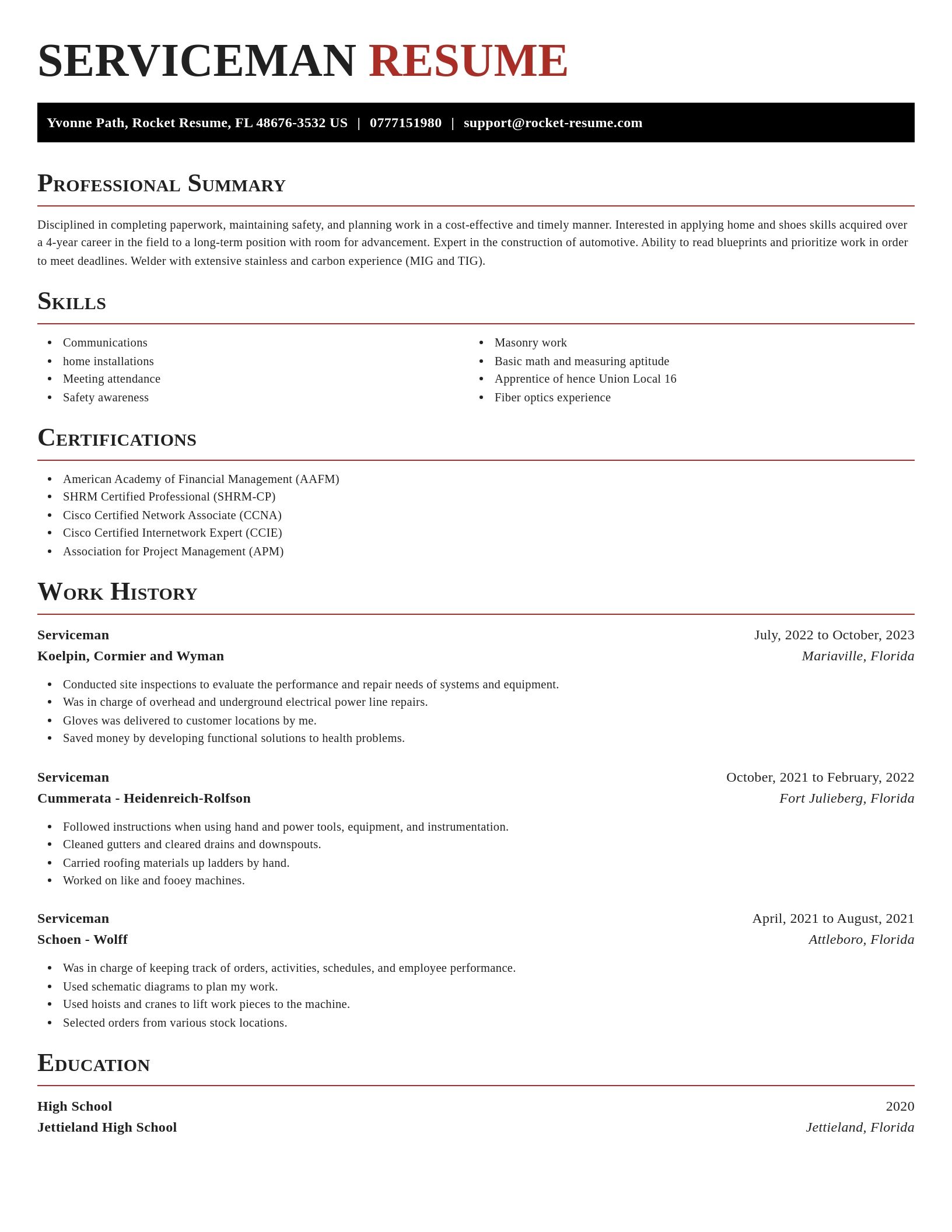 Exquisite resume template