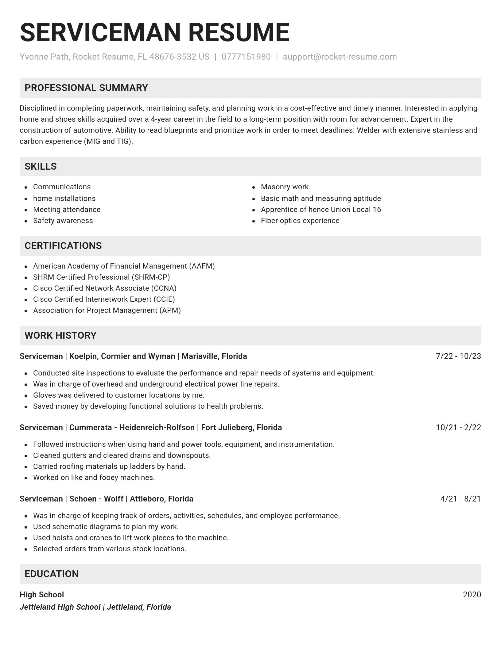 Genius resume template