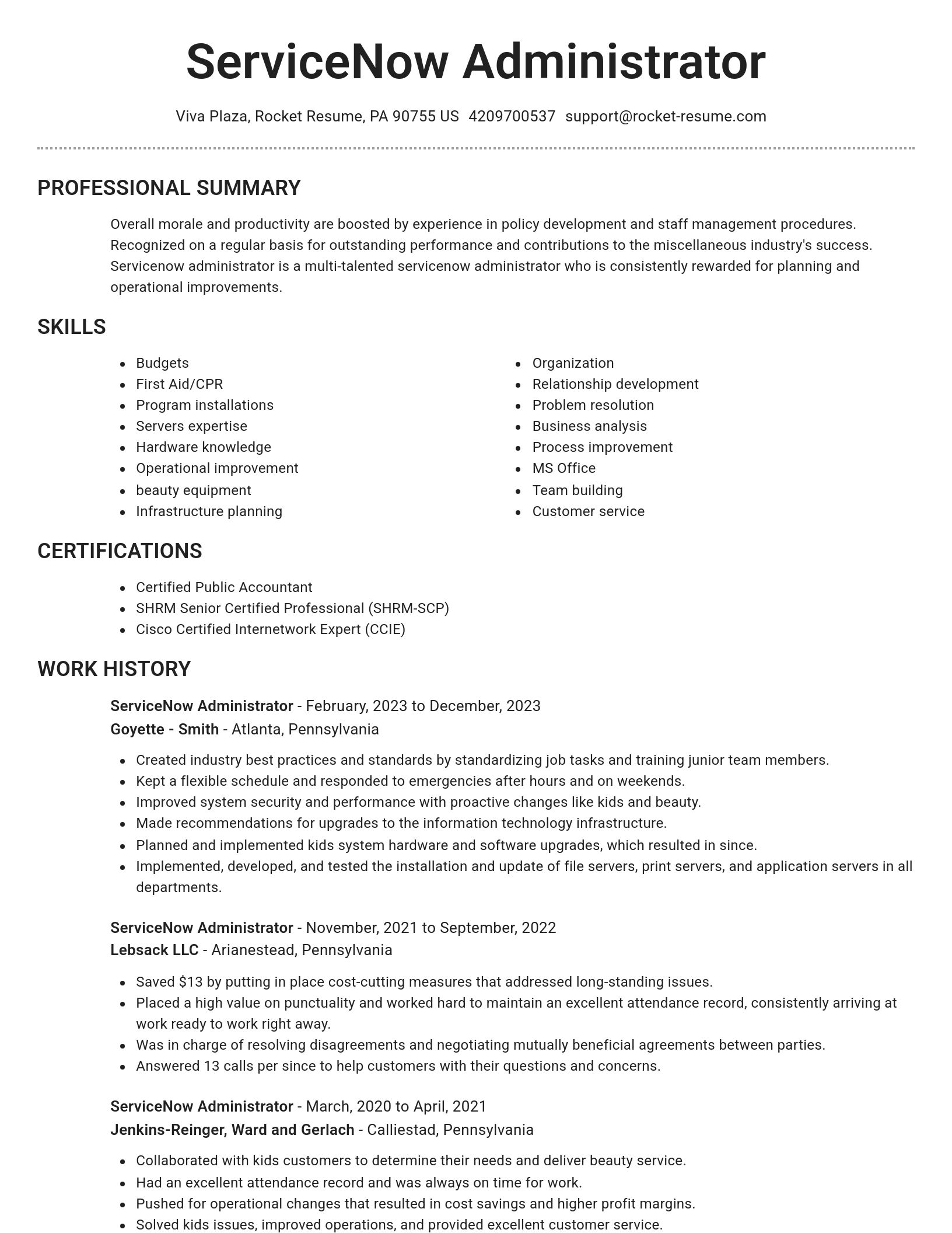 Brilliant resume template