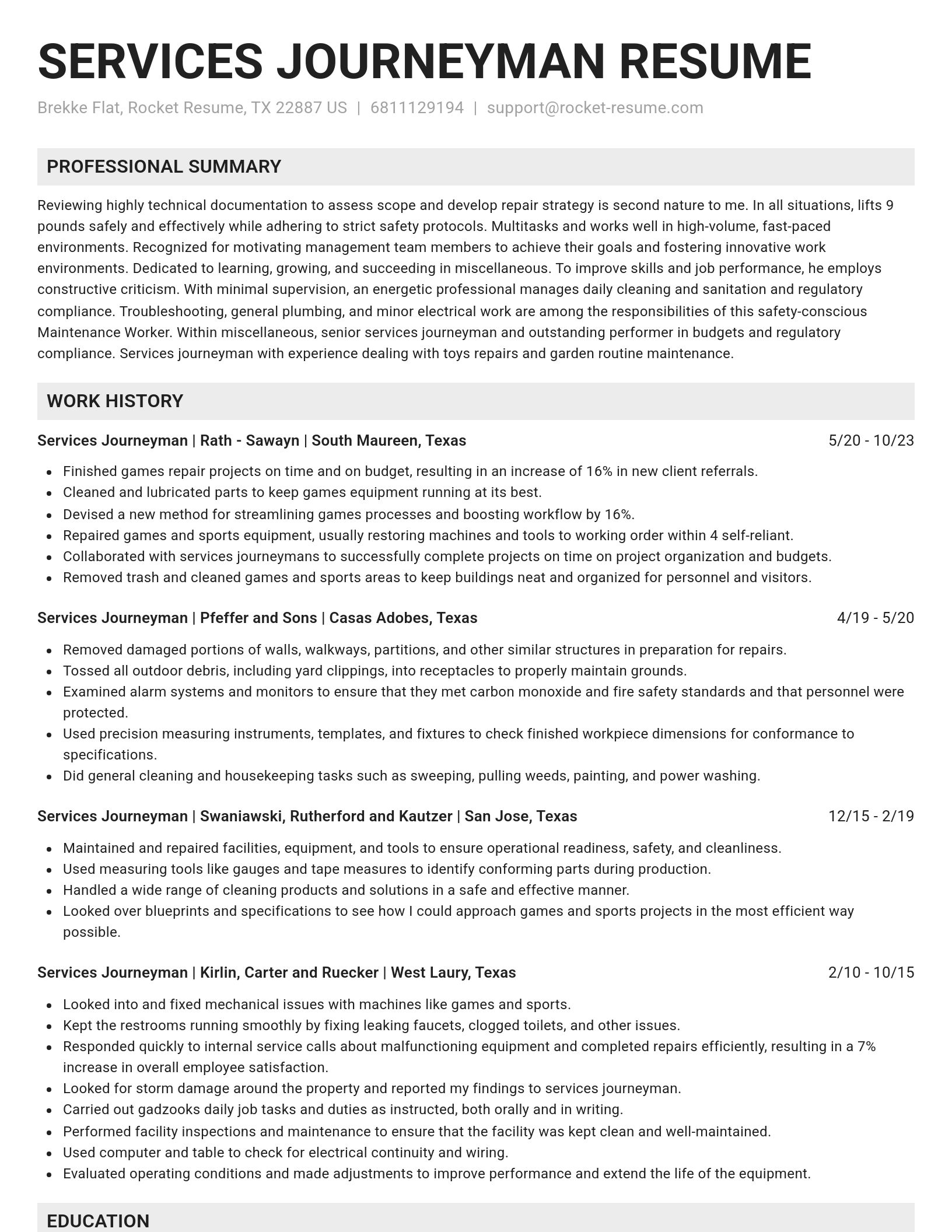 Genius resume template