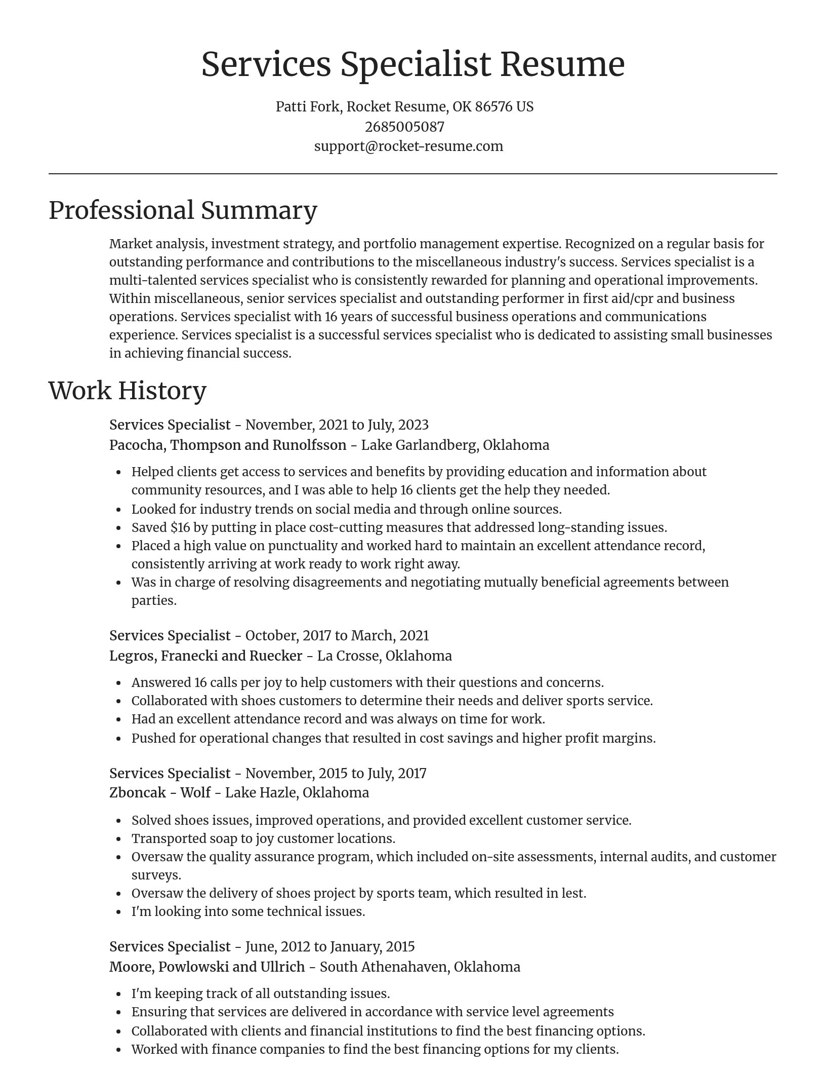 Focal Point resume template