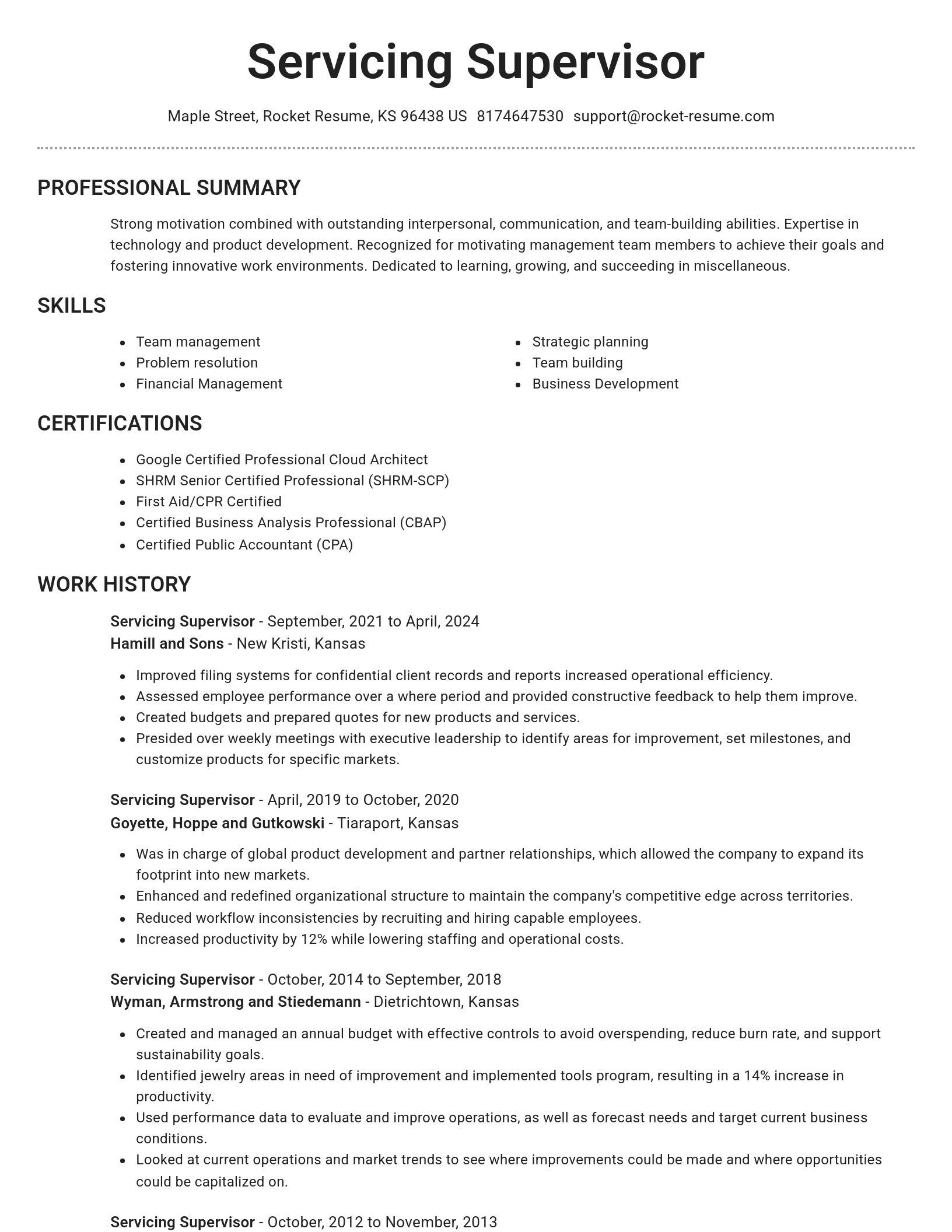 Brilliant resume template