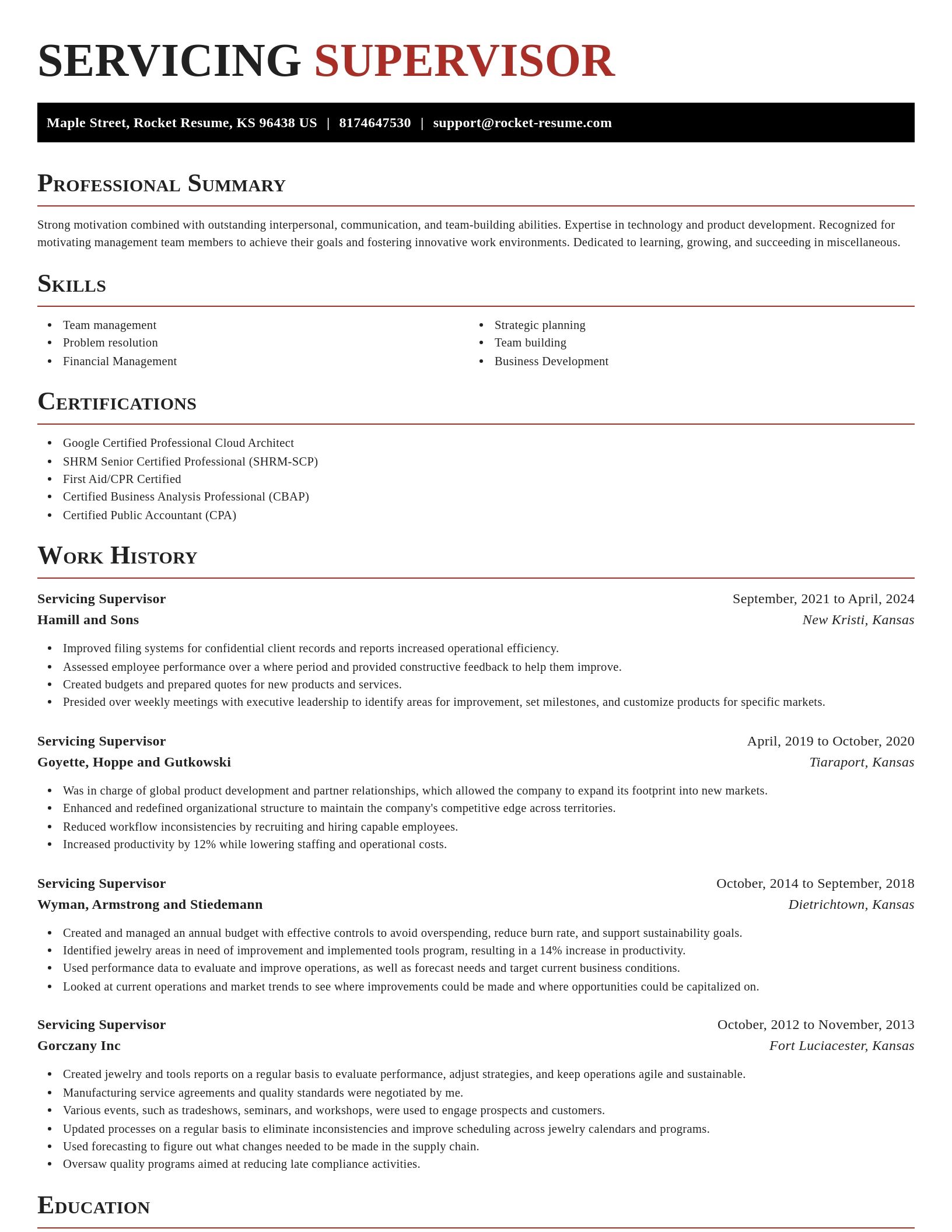 Exquisite resume template