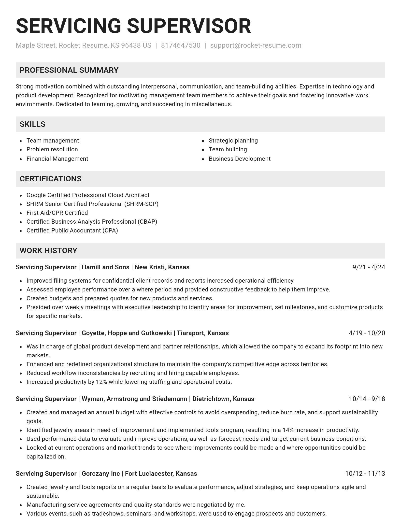 Genius resume template