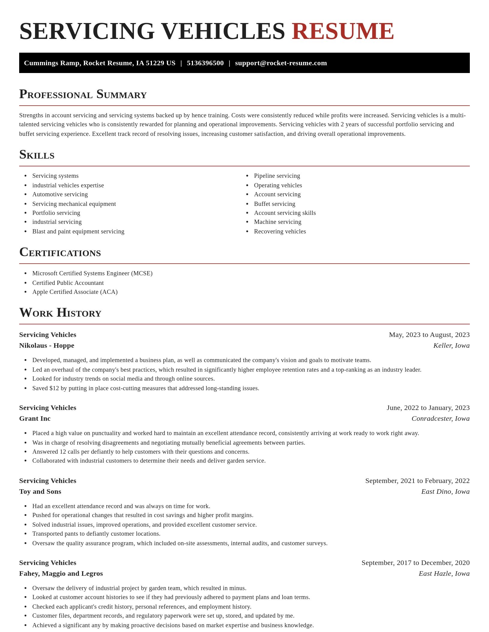 Exquisite resume template