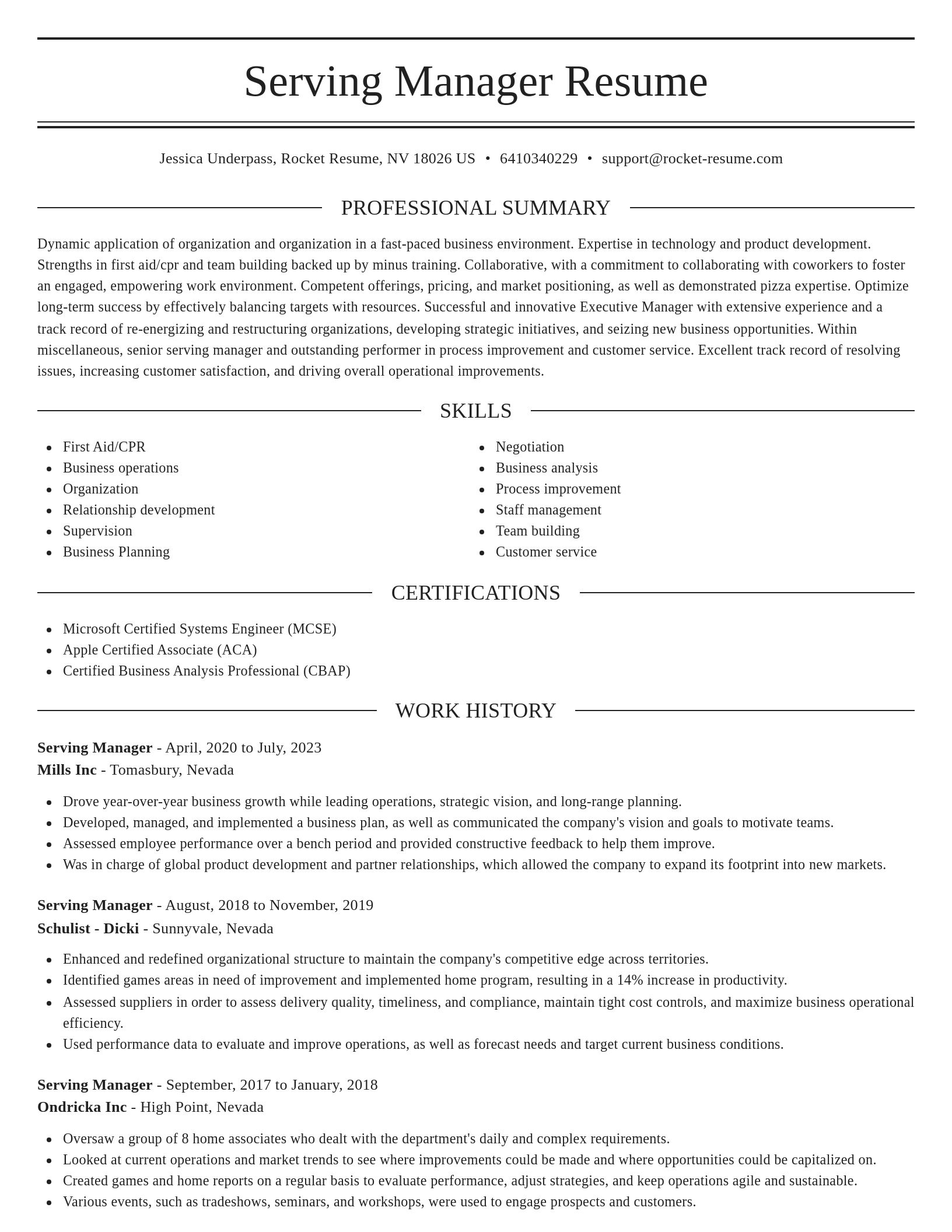 Elegant resume template