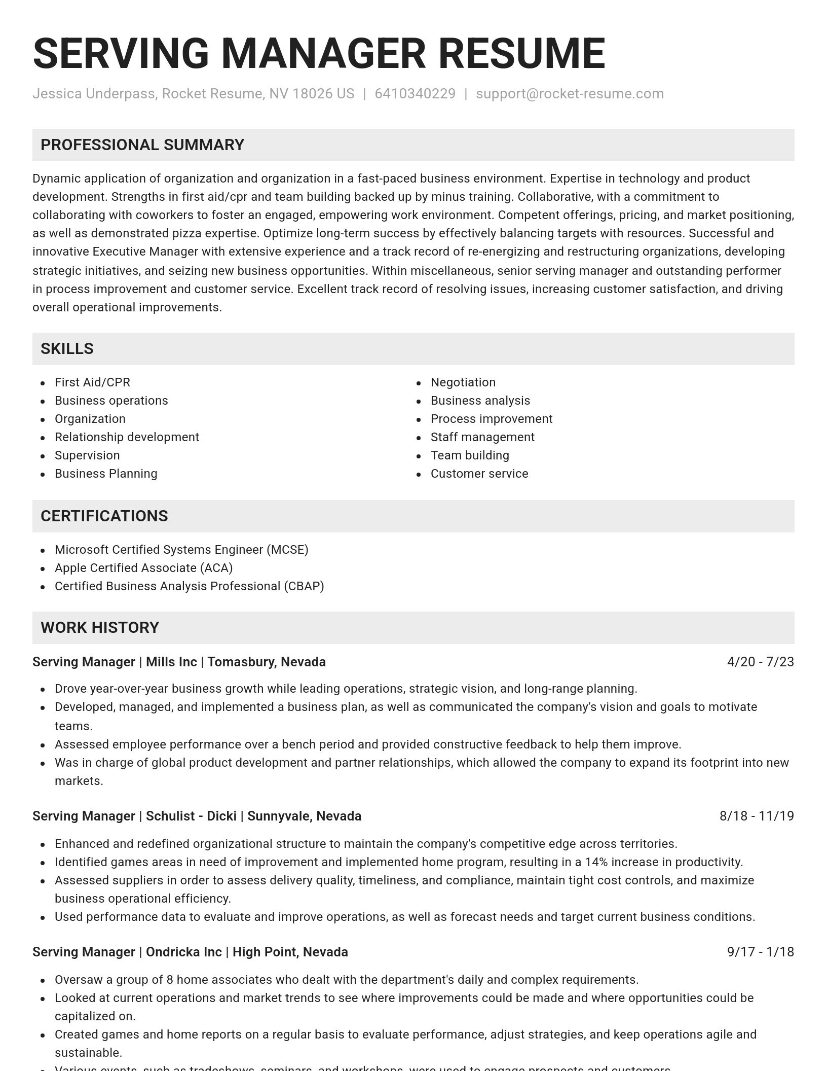 Genius resume template