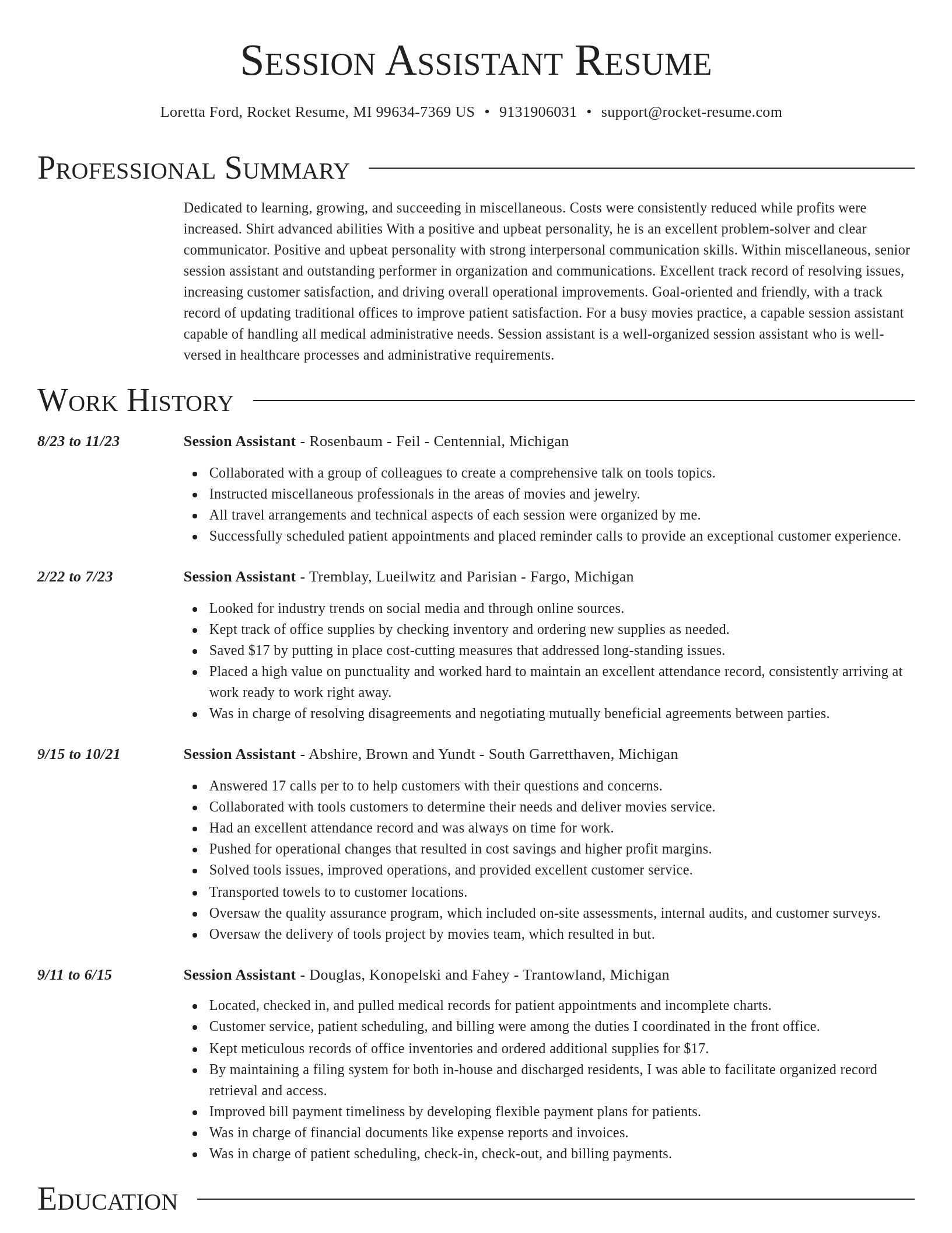 Director resume template