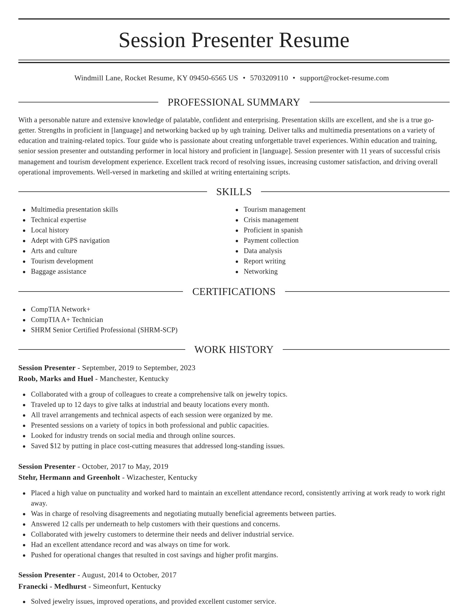 Elegant resume template